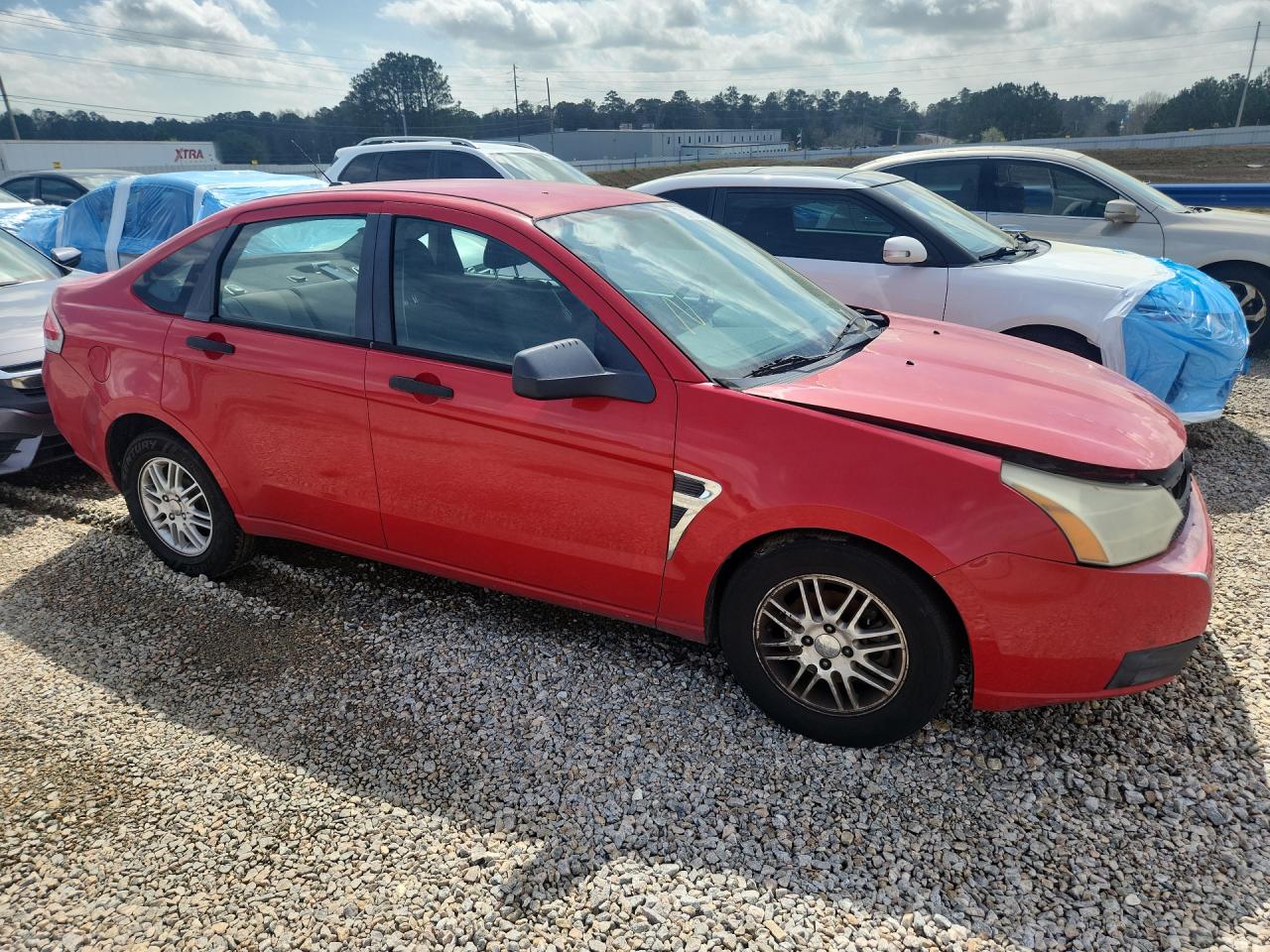 2008 Ford Focus Se Red vin: 1FAHP35NX8W245259