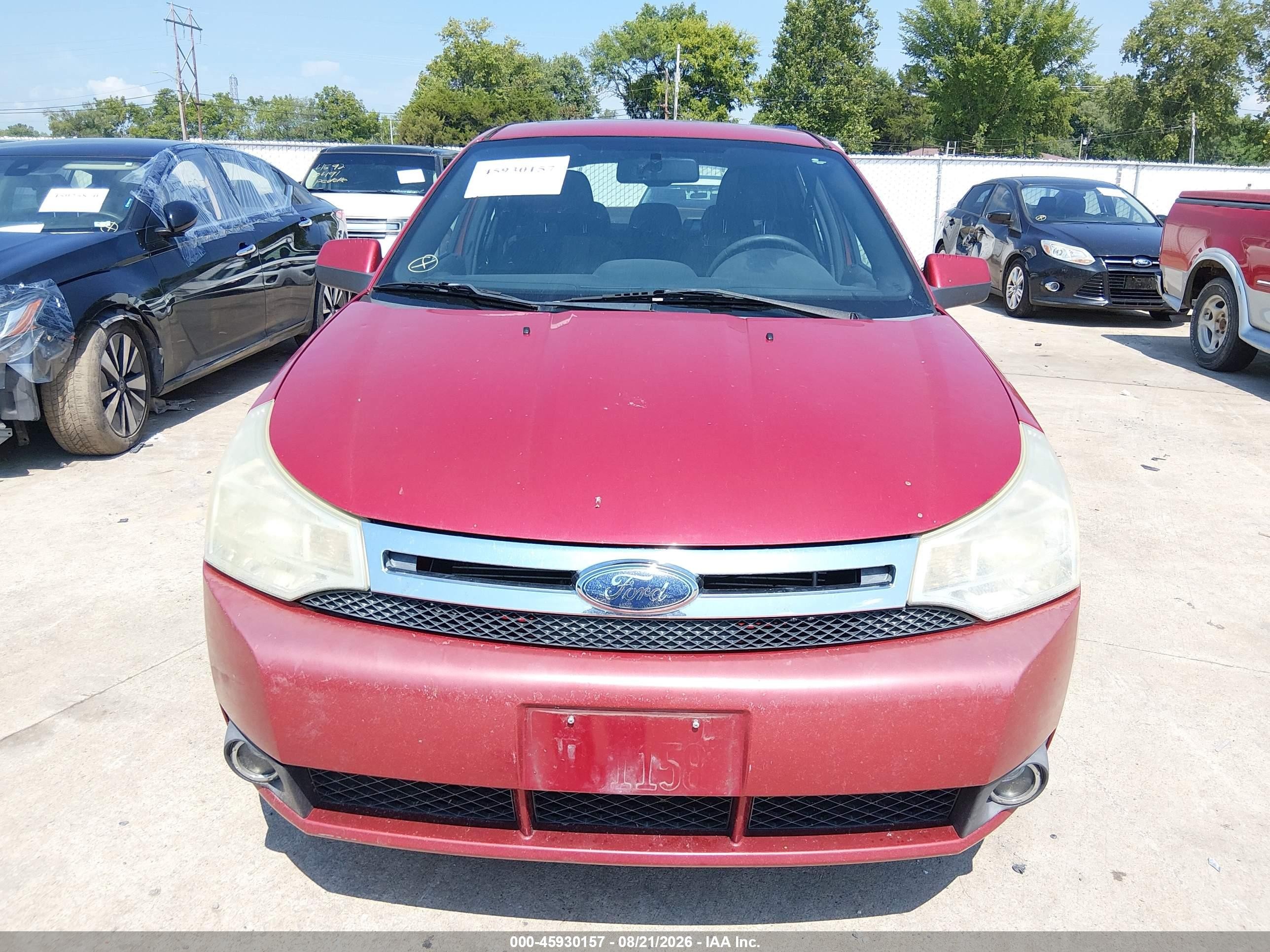 2009 Ford Focus Ses Красный vin: 1FAHP36N39W116649