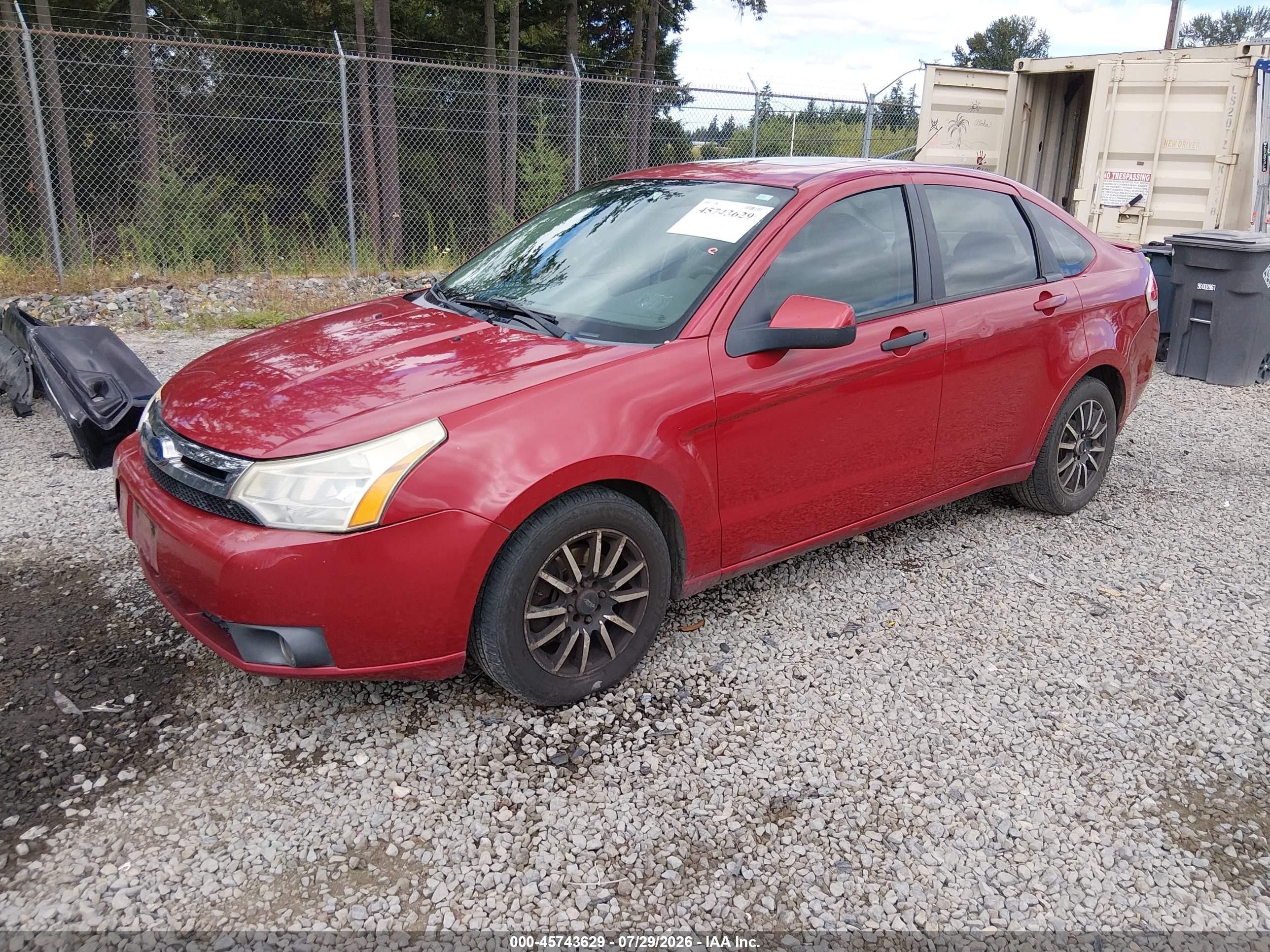 2009 Ford Focus Ses Red vin: 1FAHP36N49W179940