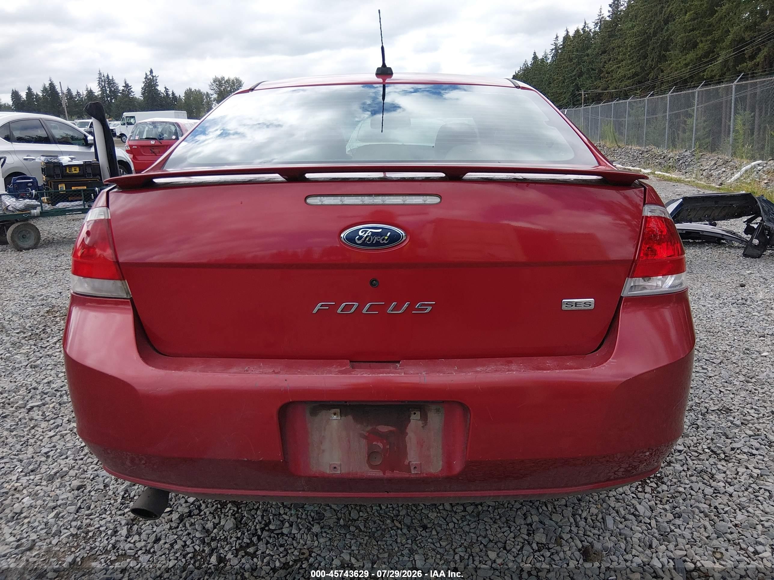 2009 Ford Focus Ses Red vin: 1FAHP36N49W179940