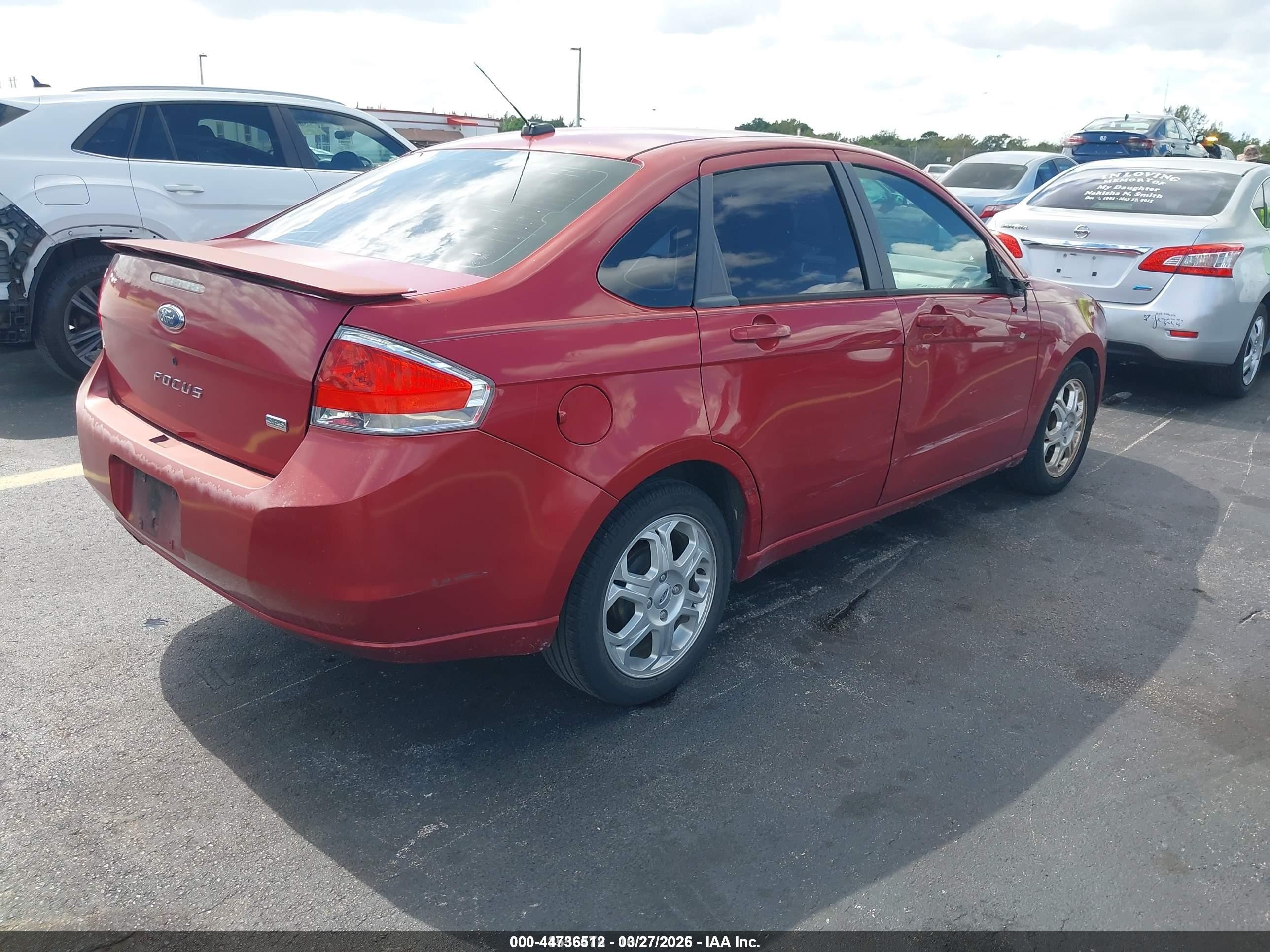 2009 Ford Focus Ses Red vin: 1FAHP36N49W270237