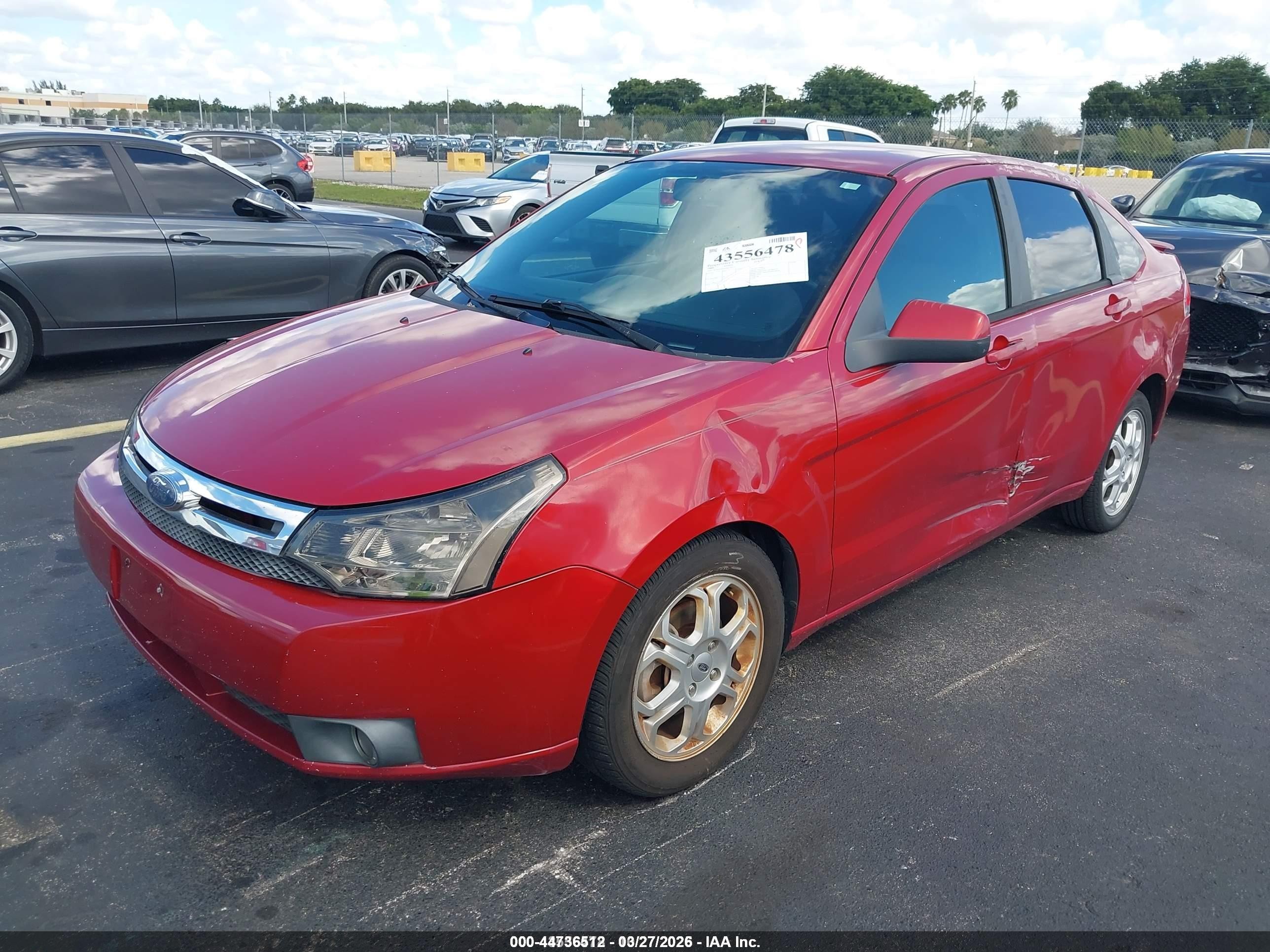 2009 Ford Focus Ses Red vin: 1FAHP36N49W270237