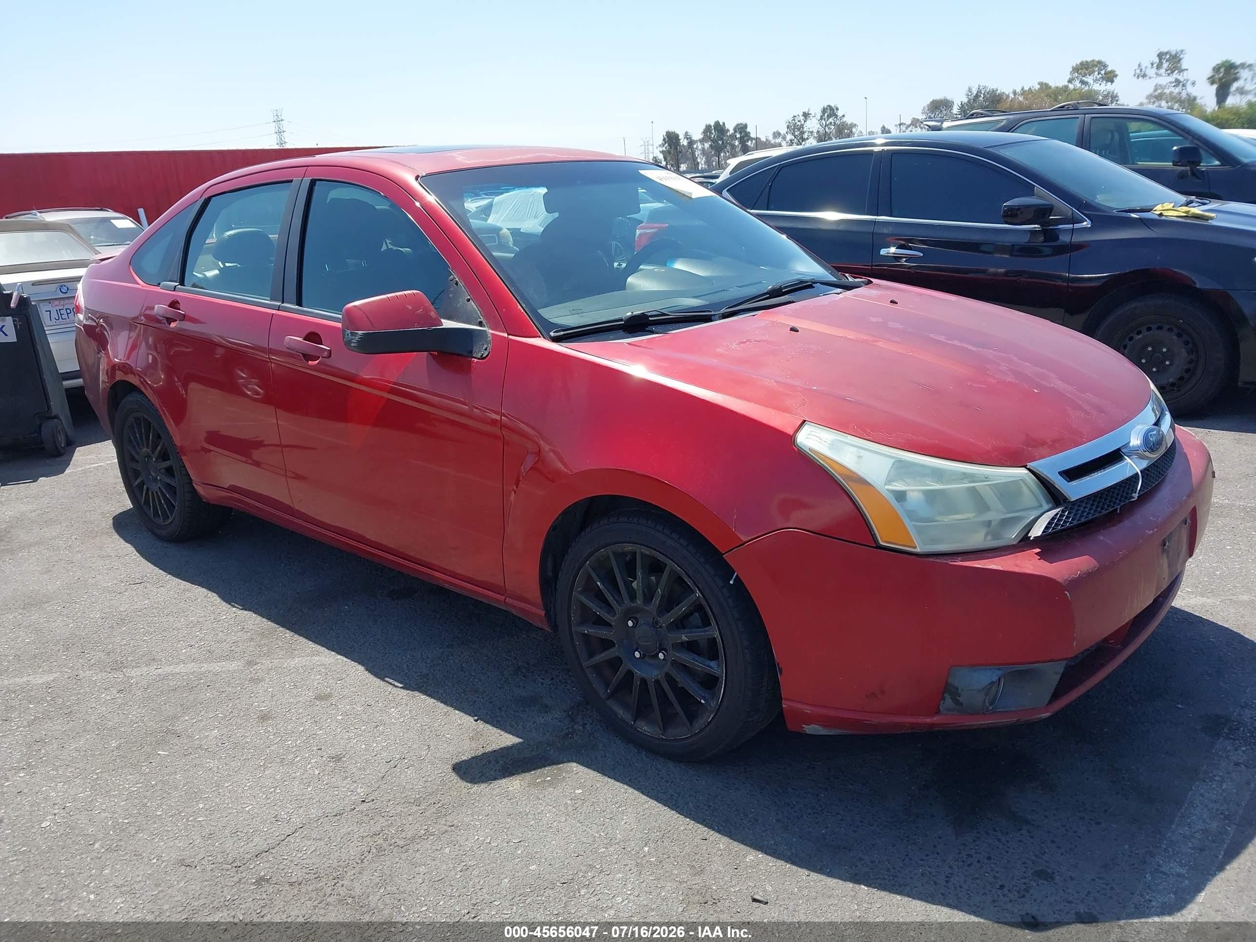 2009 Ford Focus Ses Red vin: 1FAHP36N69W106973