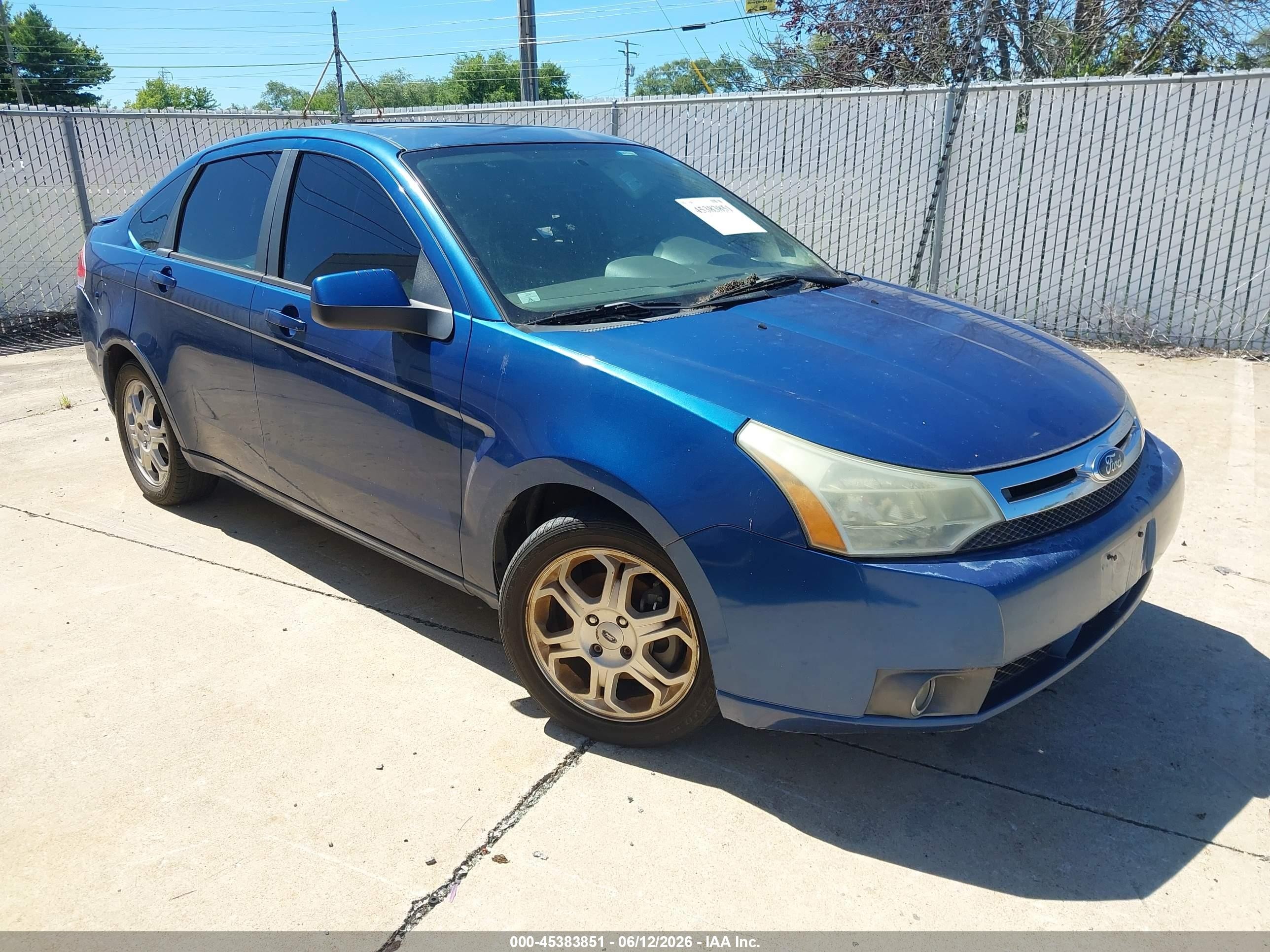 2009 Ford Focus Ses Синий vin: 1FAHP36N89W219100