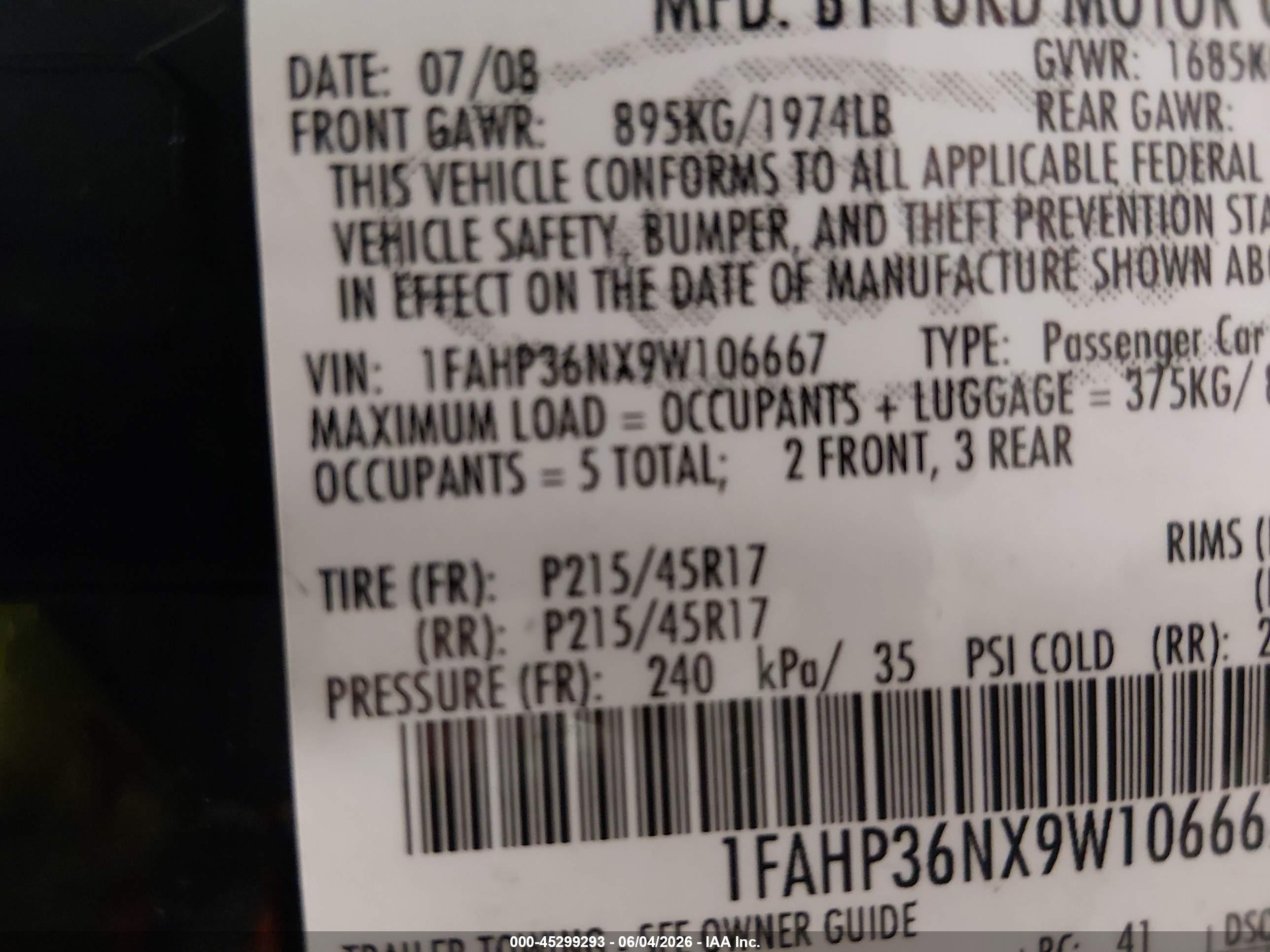 2009 Ford Focus Ses Black vin: 1FAHP36NX9W106667