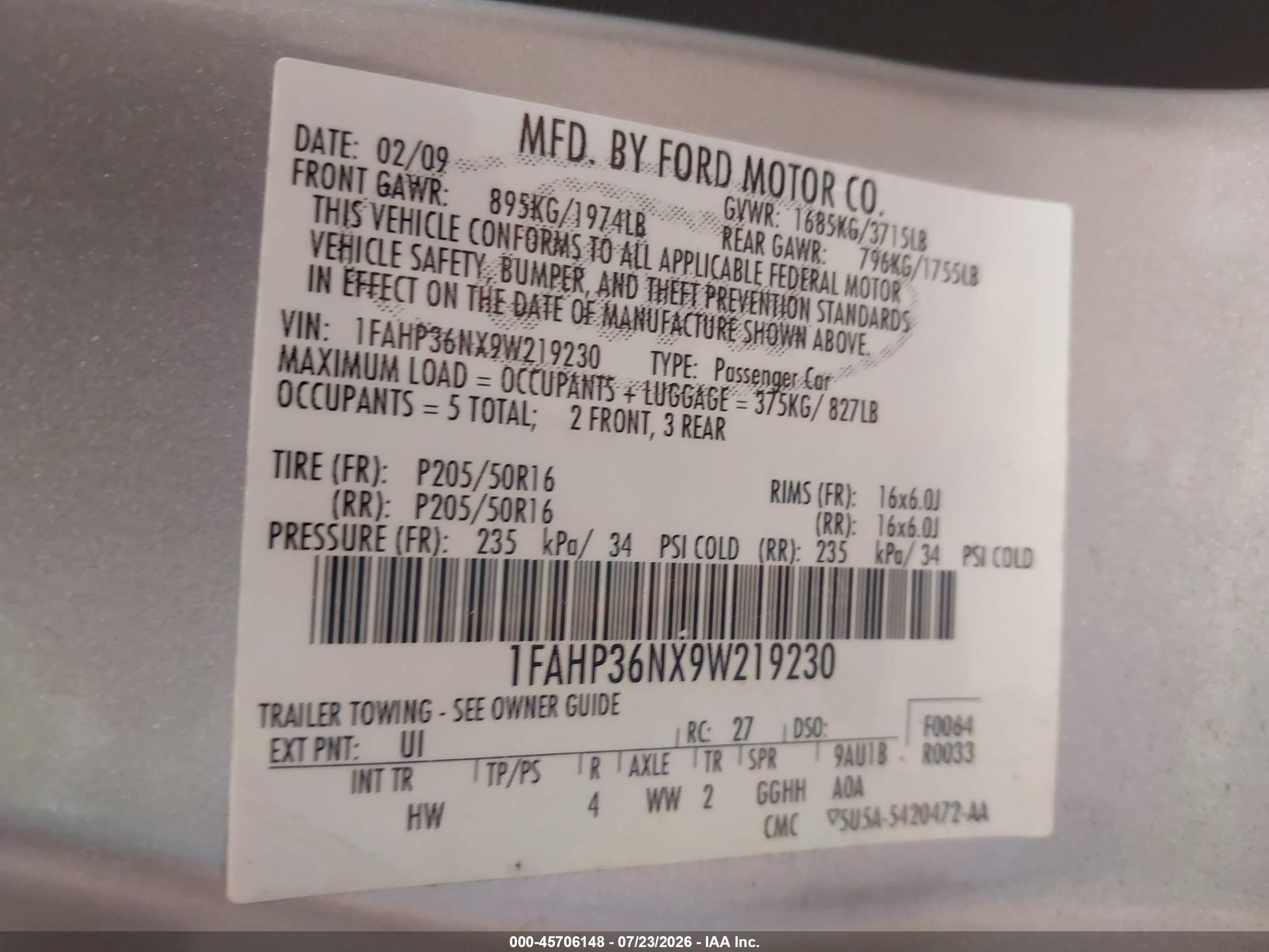 2009 Ford Focus Ses Gray vin: 1FAHP36NX9W219230