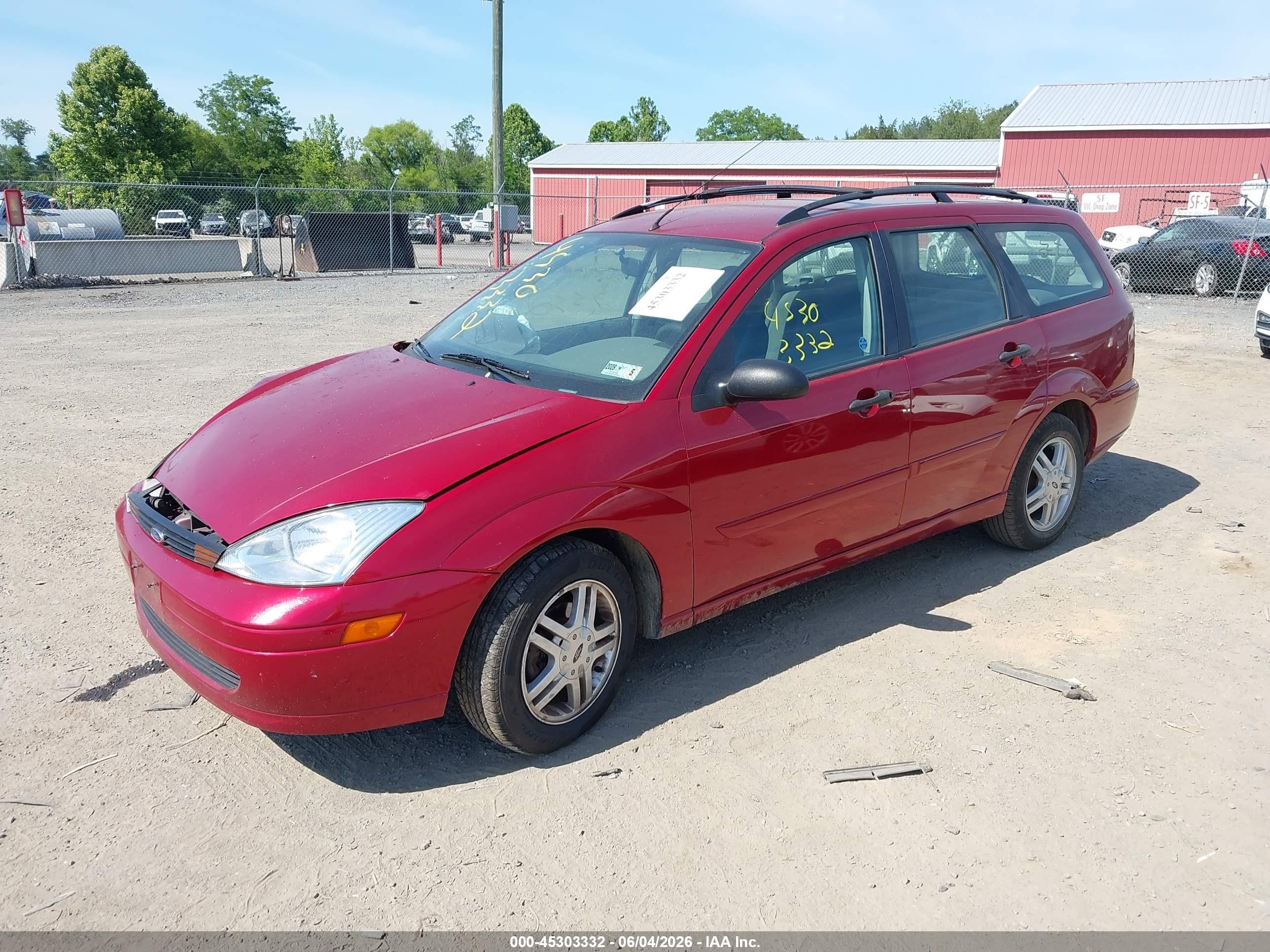 2000 Ford Focus Se Red vin: 1FAHP36P6YW345732