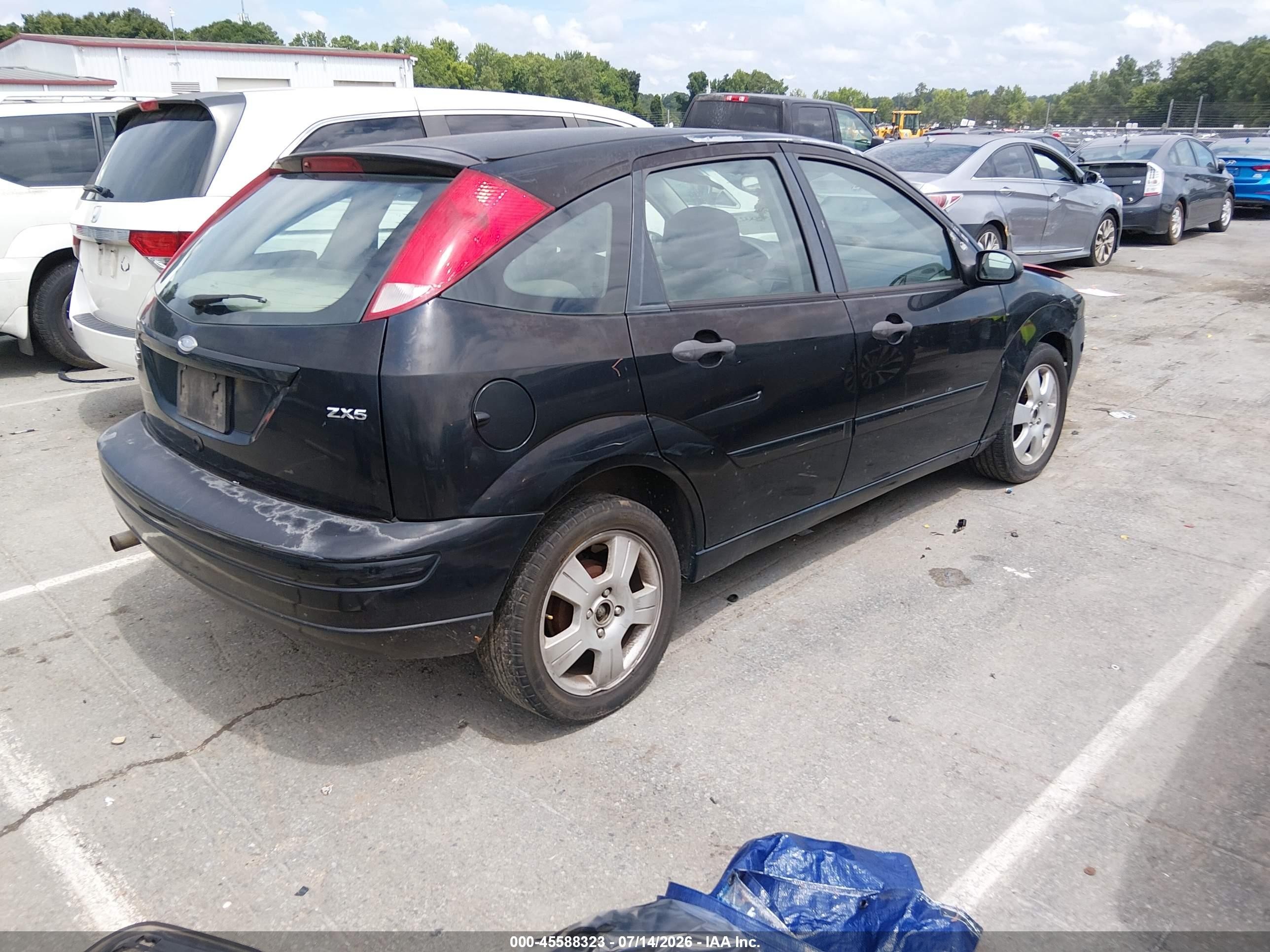 2006 Ford Focus Zx5 Blue vin: 1FAHP37N06W221885