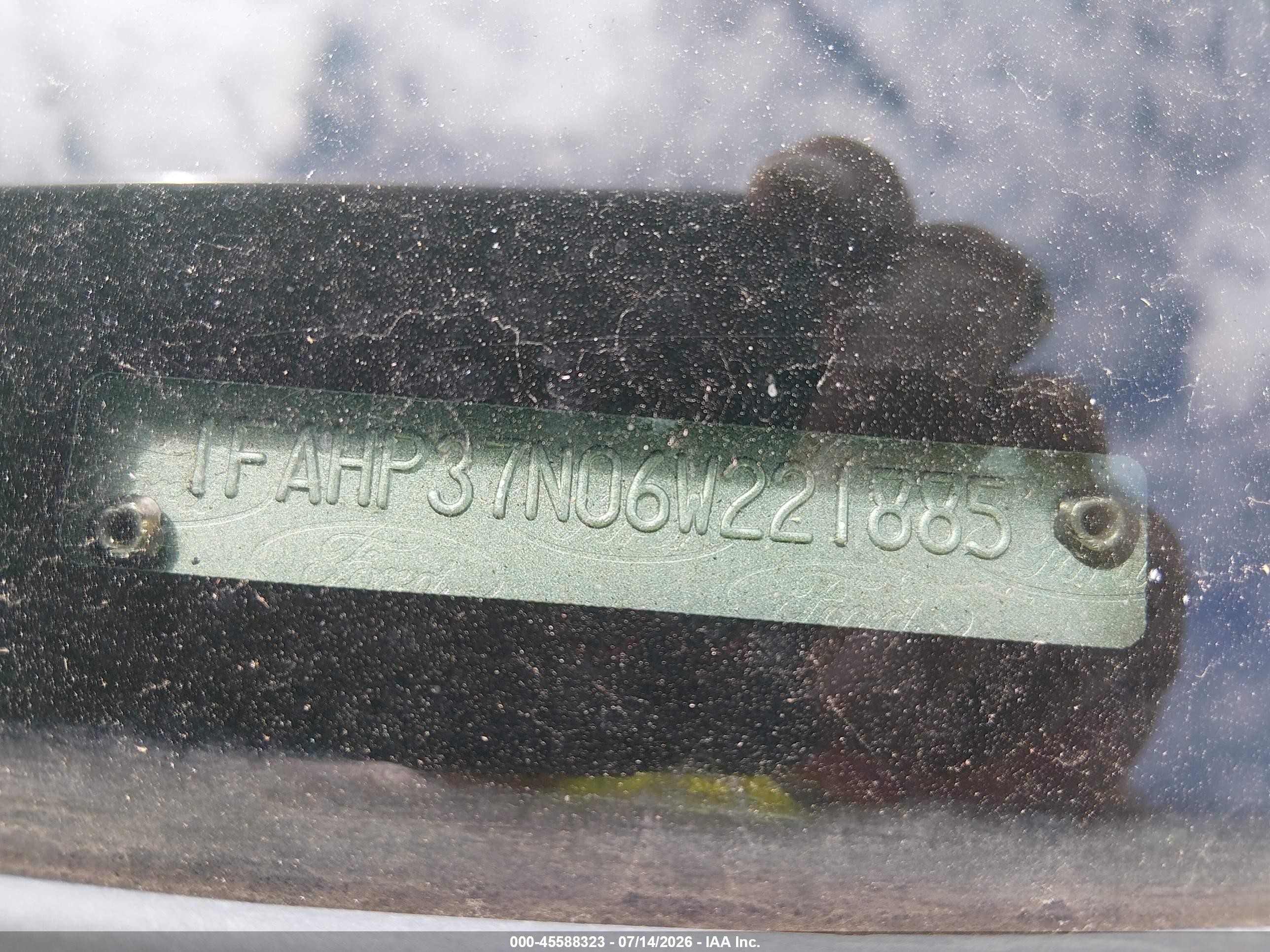 2006 Ford Focus Zx5 Blue vin: 1FAHP37N06W221885