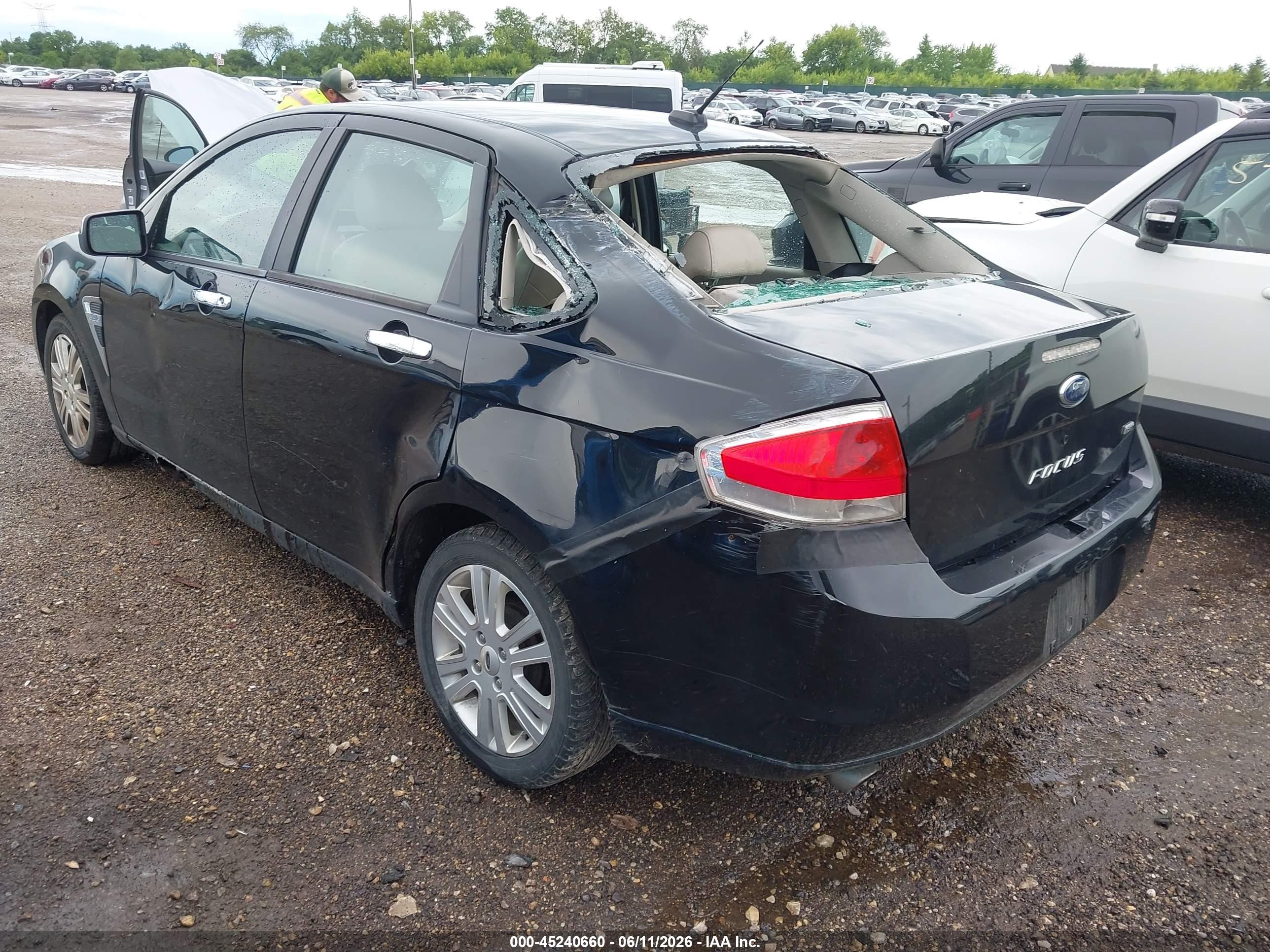 2009 Ford Focus Sel Black vin: 1FAHP37N19W234018