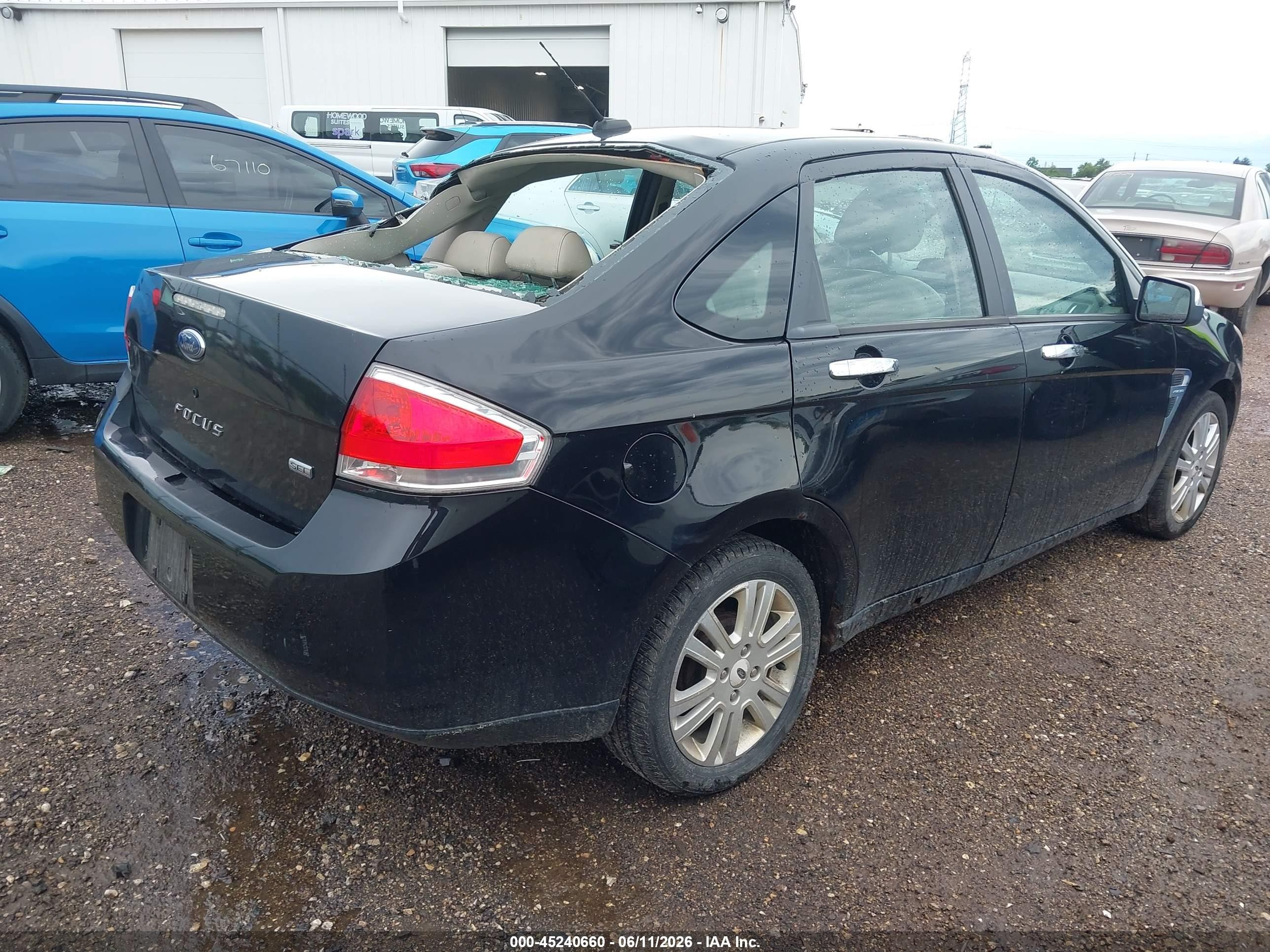 2009 Ford Focus Sel Black vin: 1FAHP37N19W234018