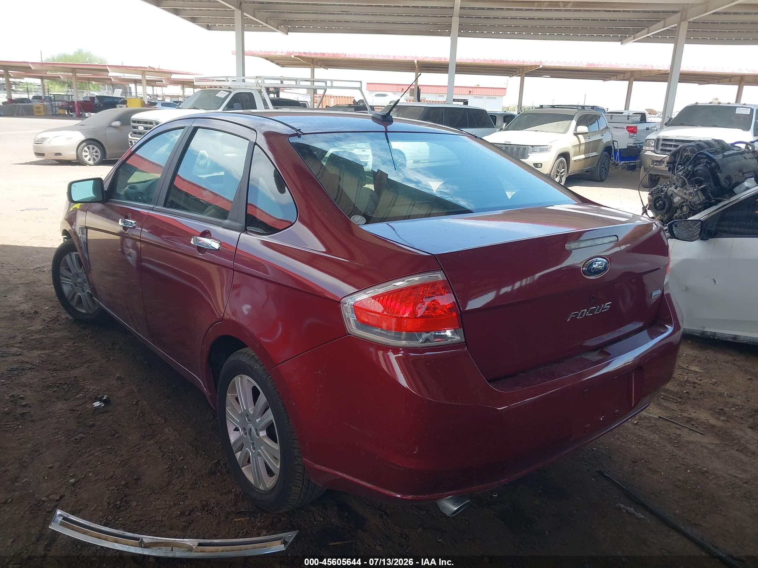 2009 Ford Focus Sel Red vin: 1FAHP37N29W252298