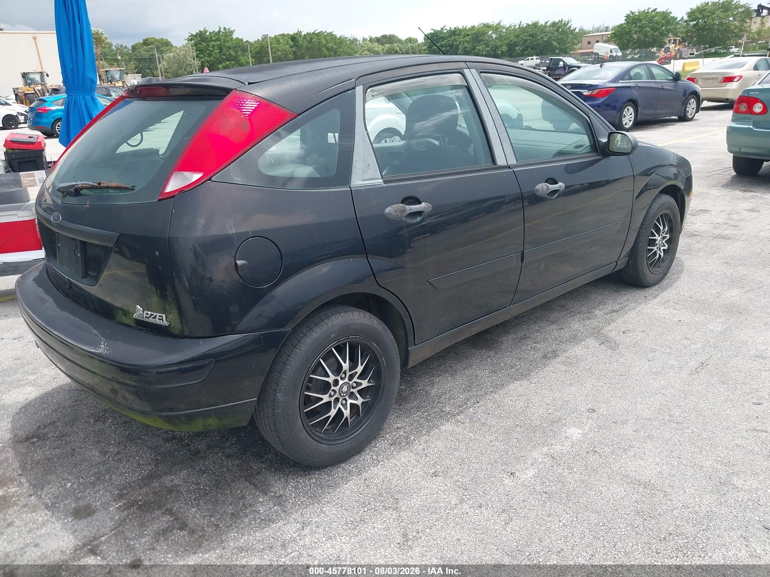 2007 Ford Focus S/se/ses Black vin: 1FAHP37N57W187086