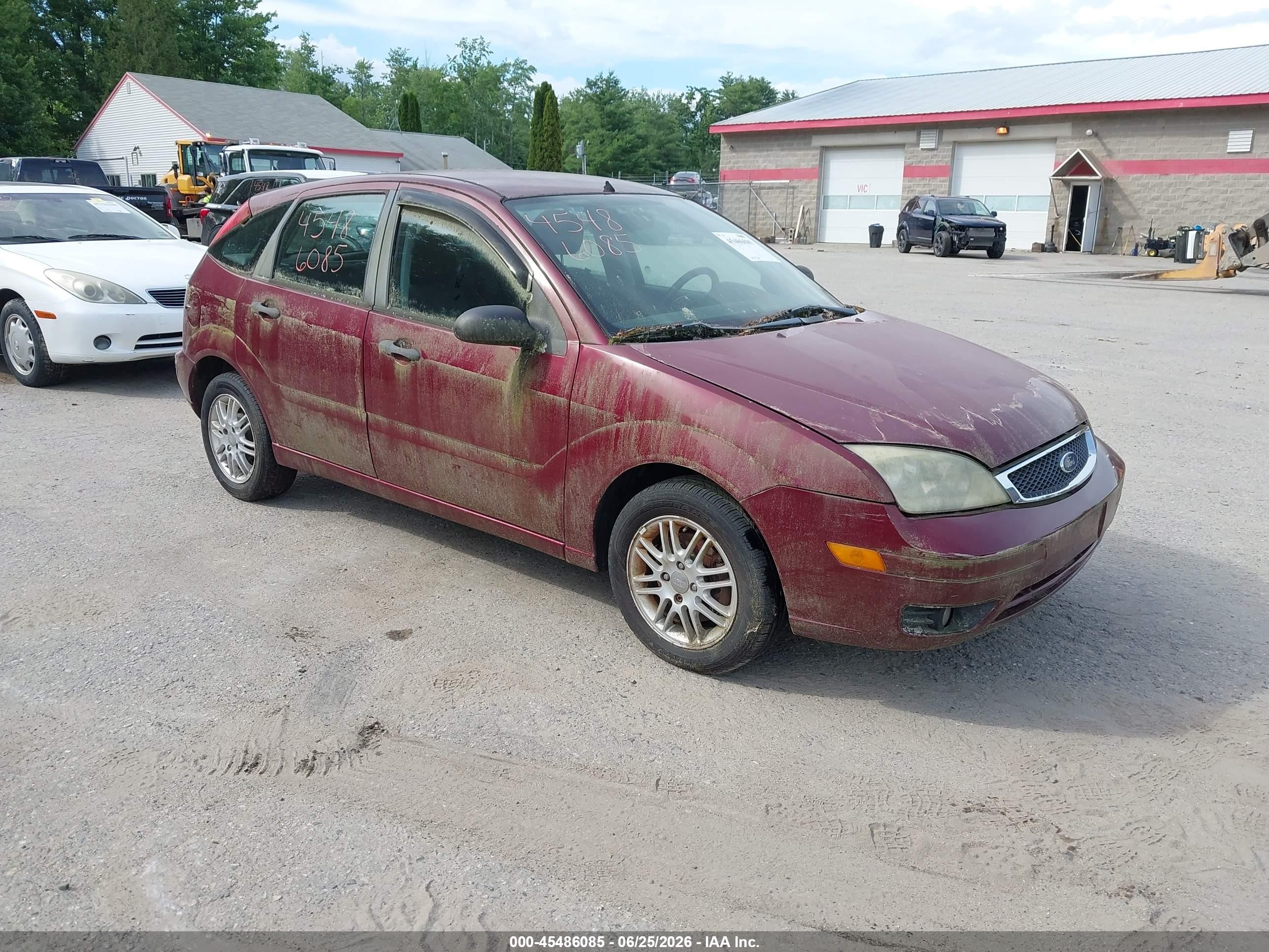 2006 Ford Focus Zx5 Темно-бордовый vin: 1FAHP37N66W239243