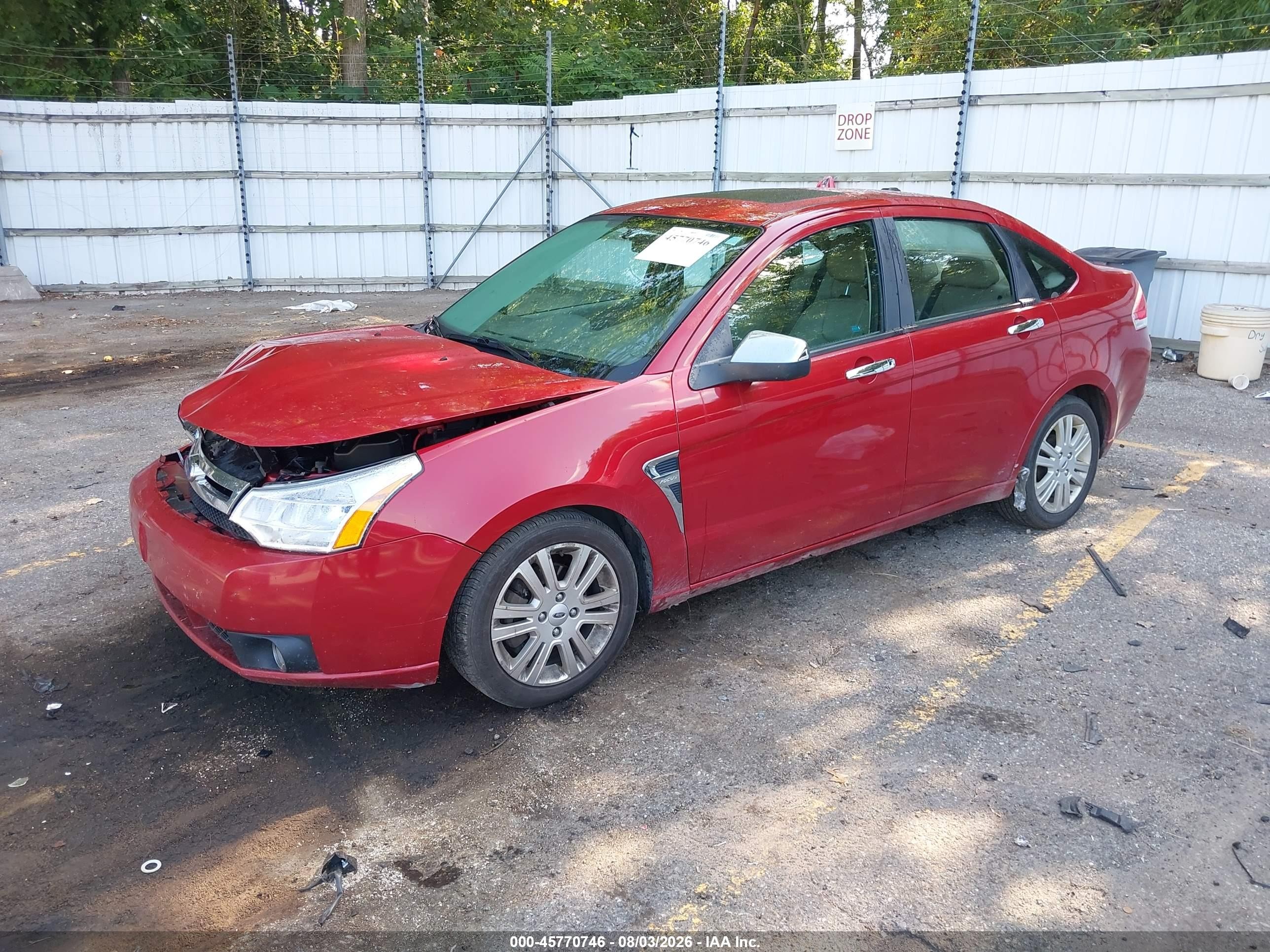 2009 Ford Focus Sel Red vin: 1FAHP37N89W127287