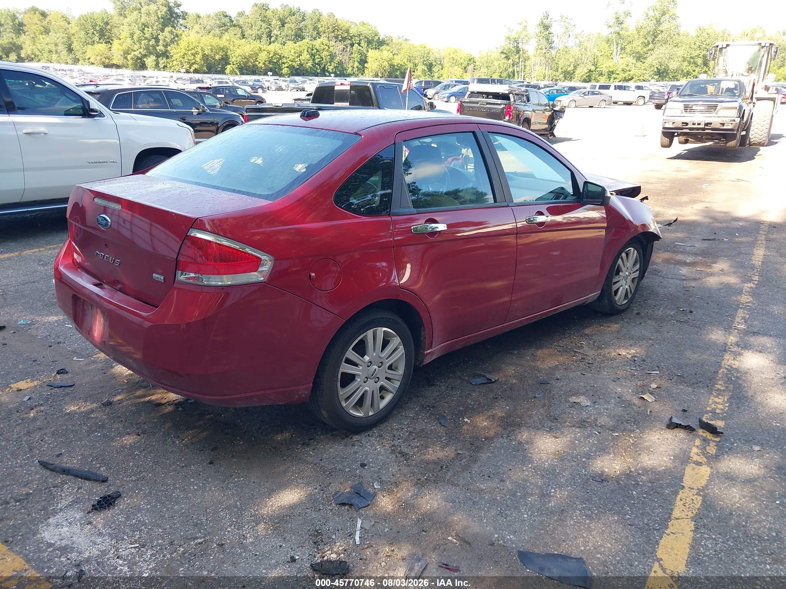 2009 Ford Focus Sel Red vin: 1FAHP37N89W127287