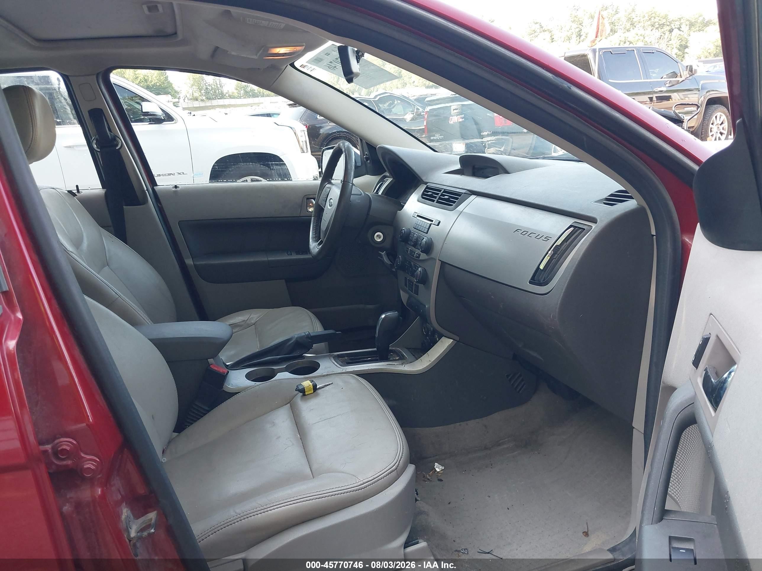 2009 Ford Focus Sel Red vin: 1FAHP37N89W127287