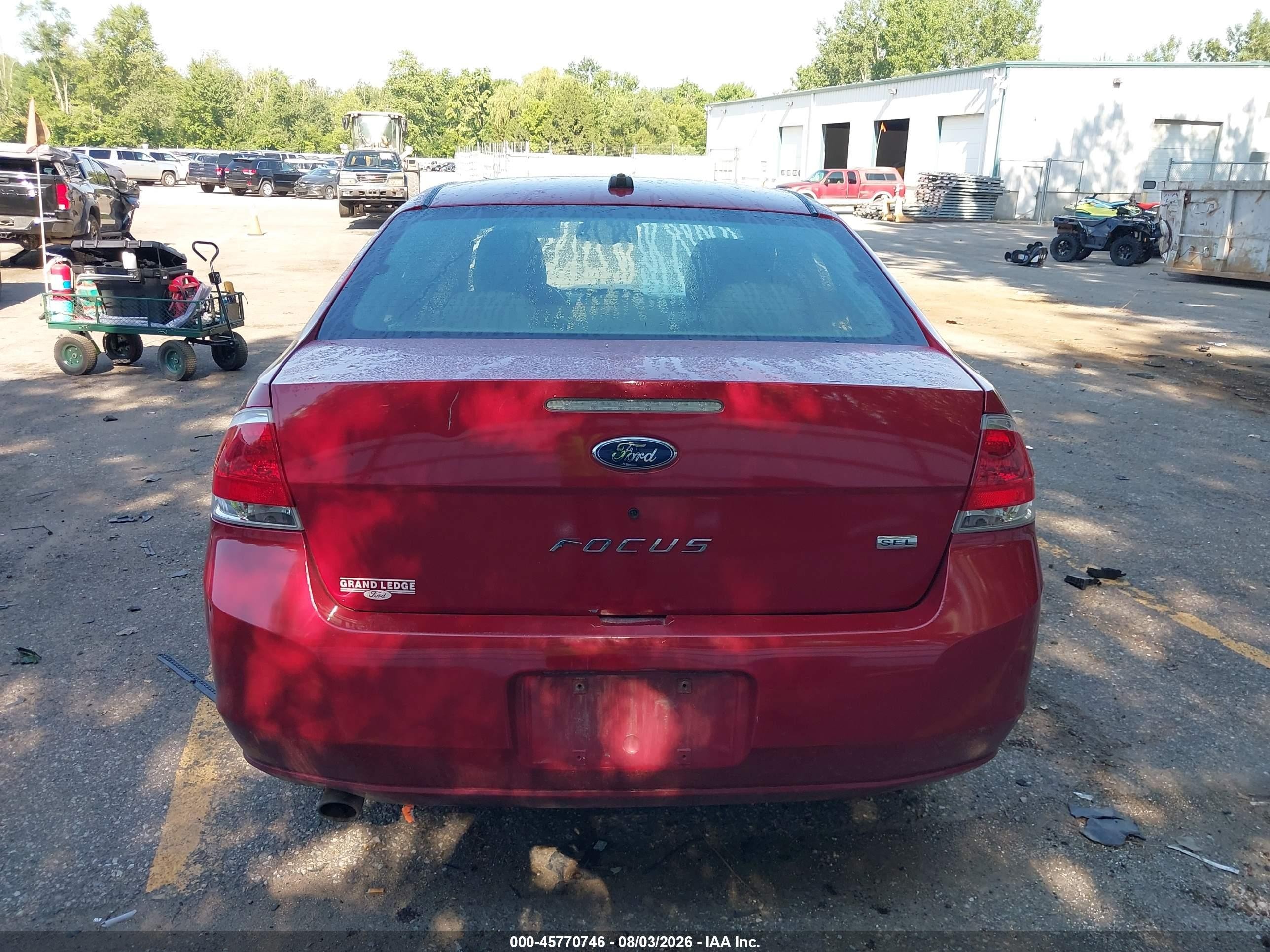 2009 Ford Focus Sel Red vin: 1FAHP37N89W127287