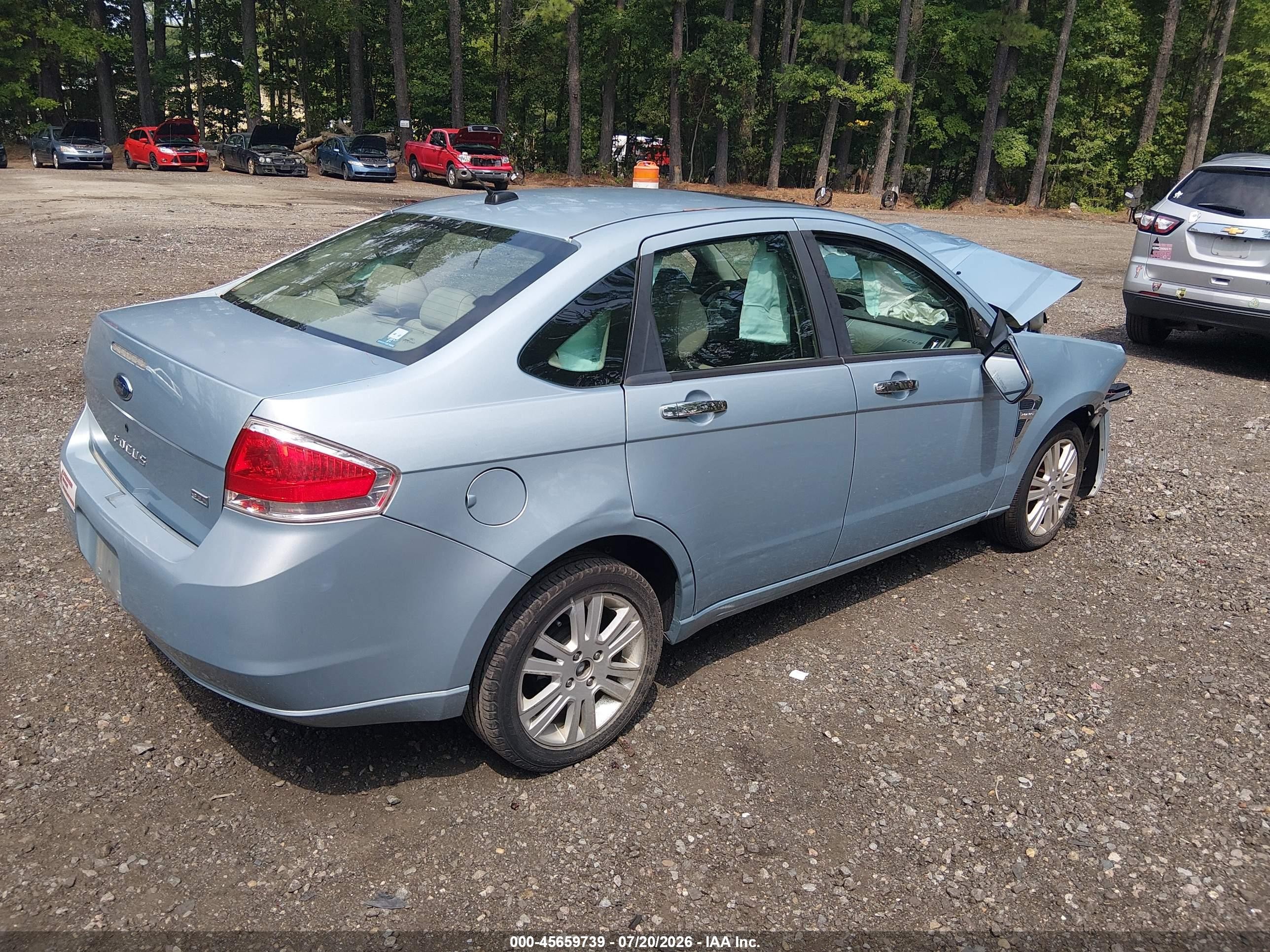 2009 Ford Focus Sel Blue vin: 1FAHP37N89W170396