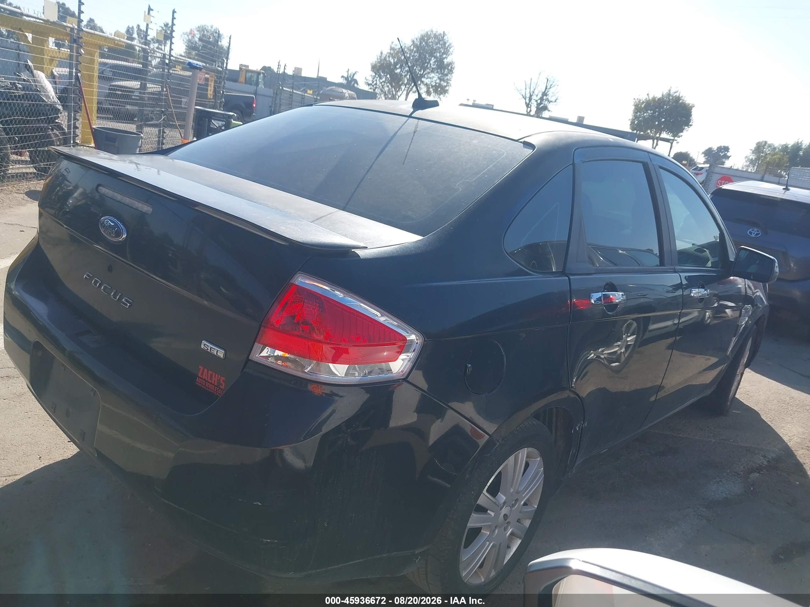 2009 Ford Focus Sel Black vin: 1FAHP37NX9W106747