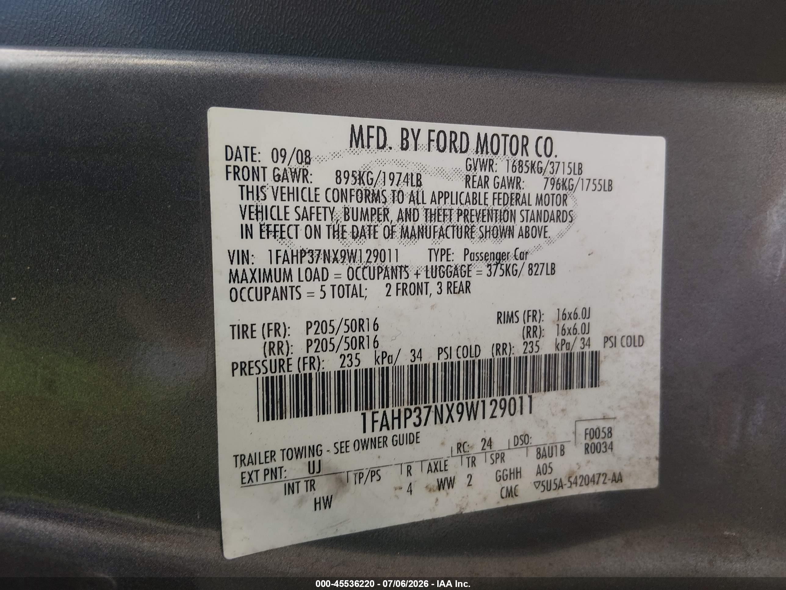 2009 Ford Focus Sel Gray vin: 1FAHP37NX9W129011