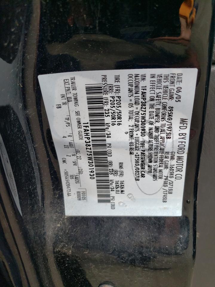 2005 Ford Focus Zx4 St Black vin: 1FAHP38Z75W301930