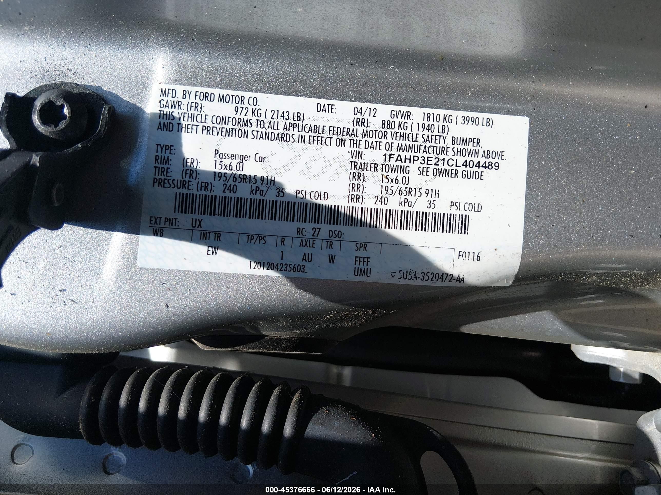 2012 Ford Focus S Silver vin: 1FAHP3E21CL404489