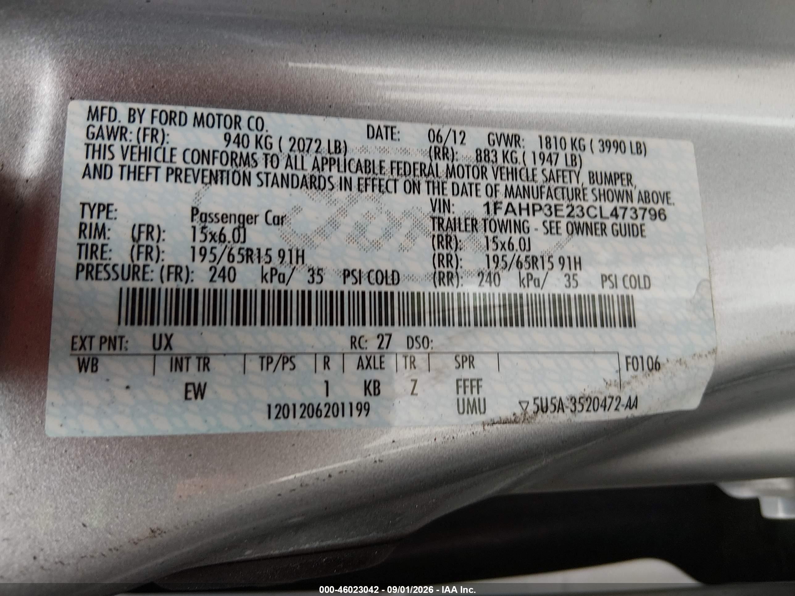 2012 Ford Focus S Silver vin: 1FAHP3E23CL473796