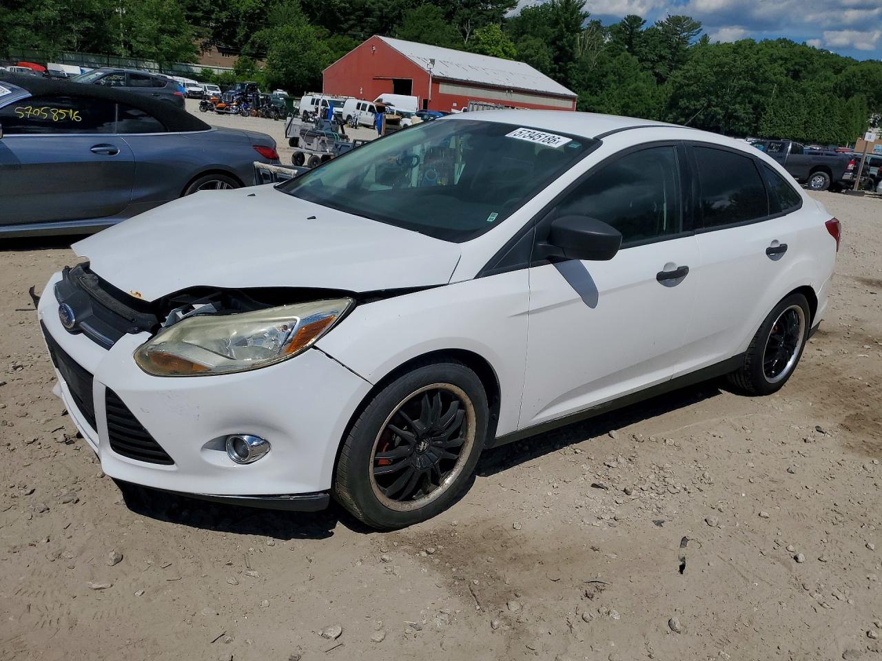 2012 Ford Focus S White vin: 1FAHP3E24CL193207