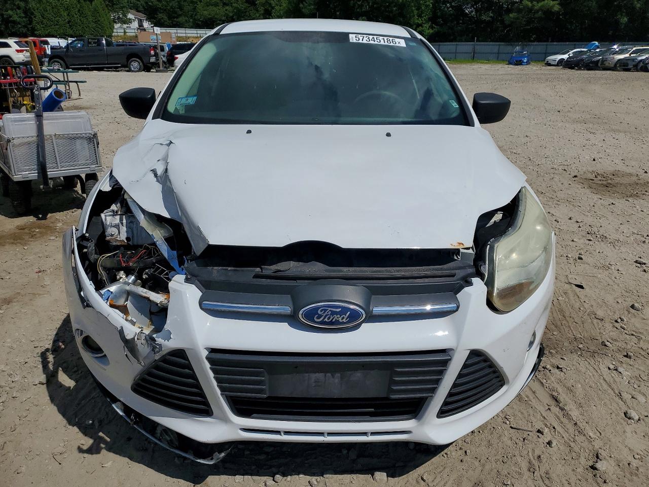 2012 Ford Focus S White vin: 1FAHP3E24CL193207