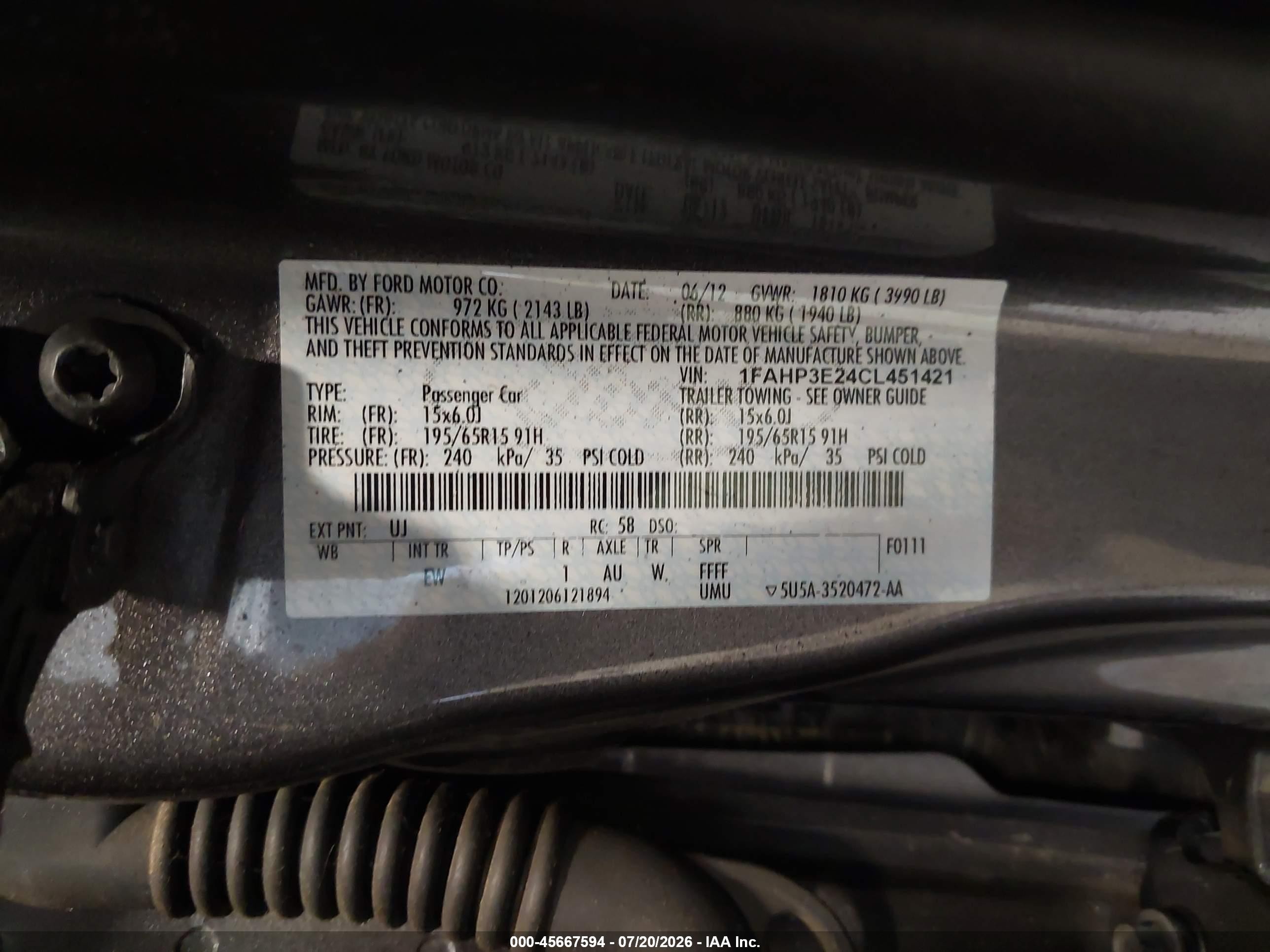 2012 Ford Focus S Silver vin: 1FAHP3E24CL451421