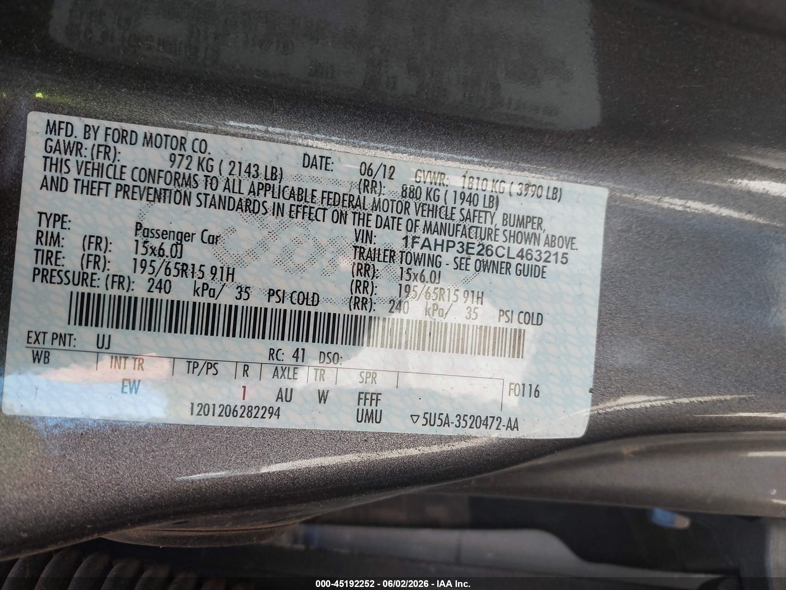 2012 Ford Focus S Gray vin: 1FAHP3E26CL463215
