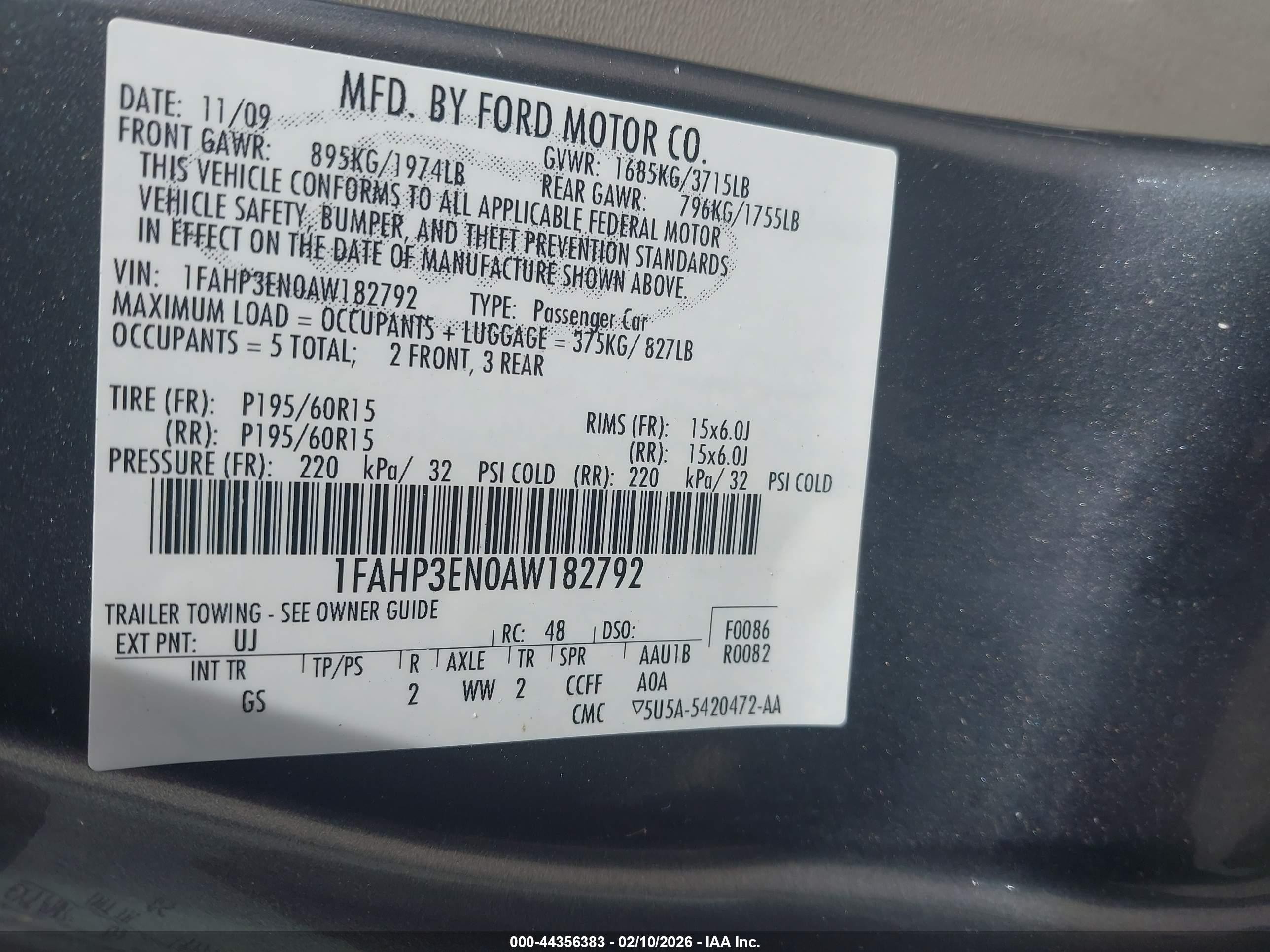 2010 Ford Focus S Gray vin: 1FAHP3EN0AWW18279