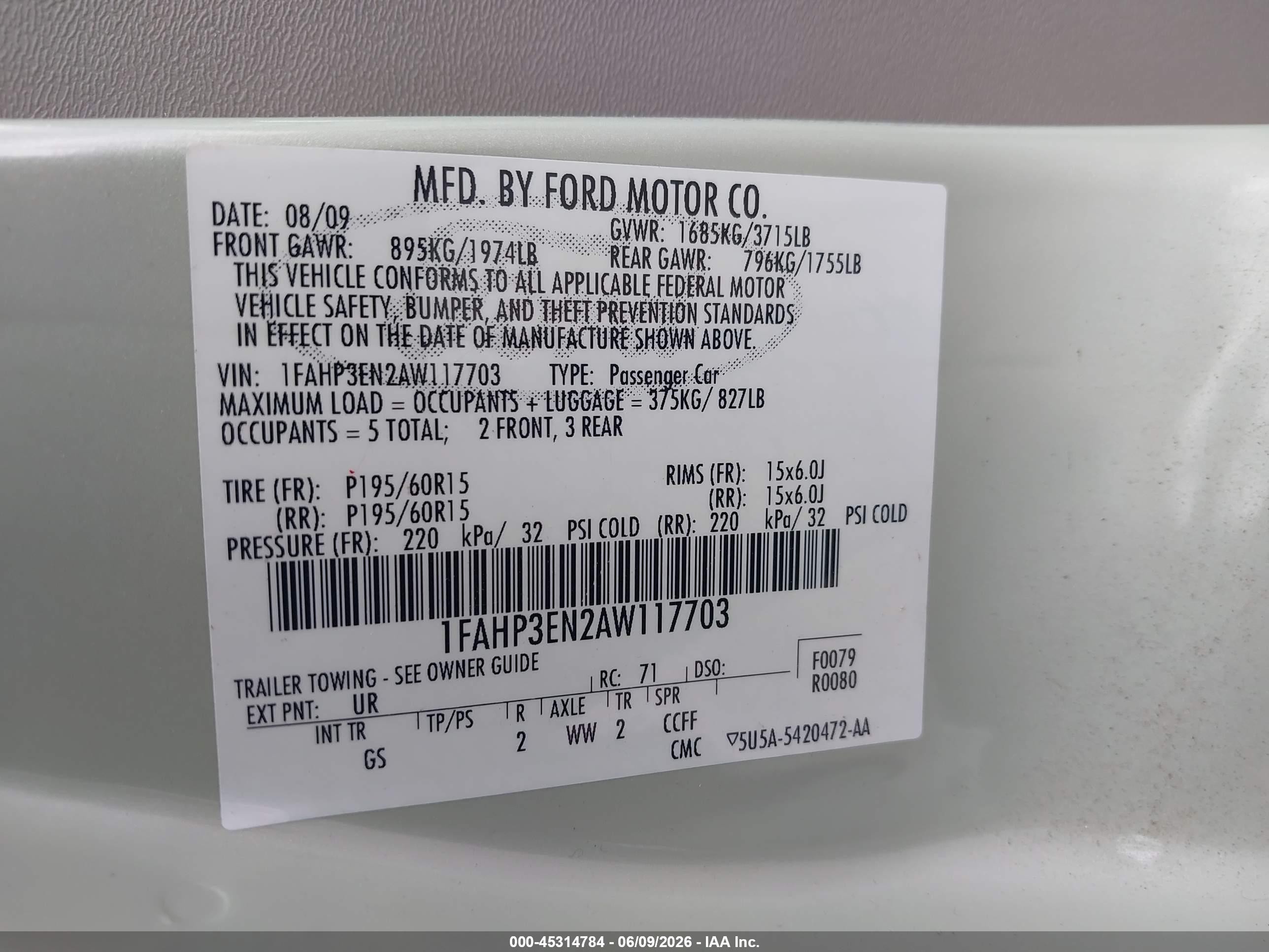 2010 Ford Focus S Green vin: 1FAHP3EN2AW117703