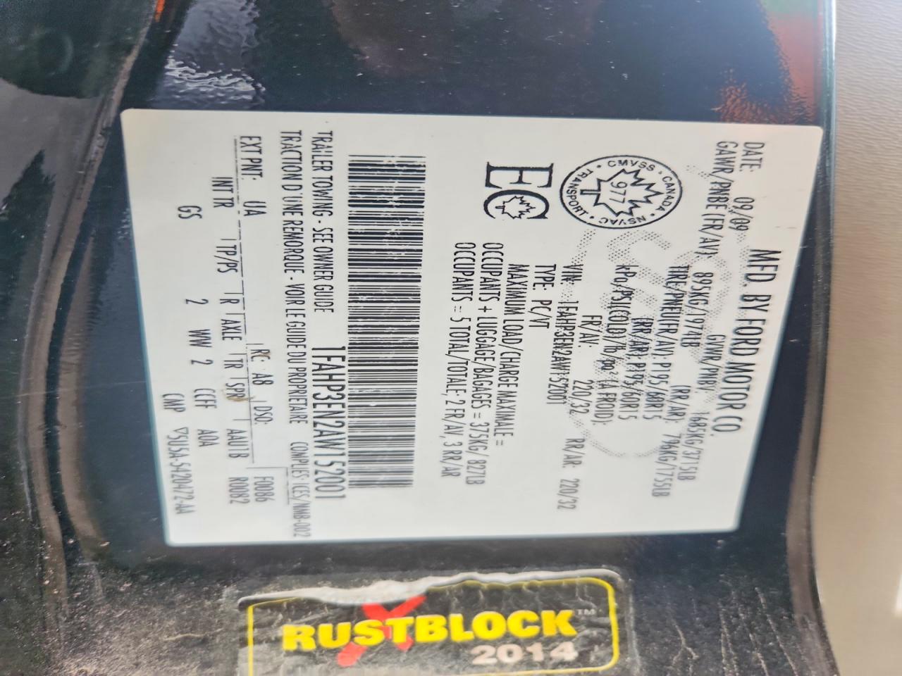 2010 Ford Focus S Black vin: 1FAHP3EN2AW152001