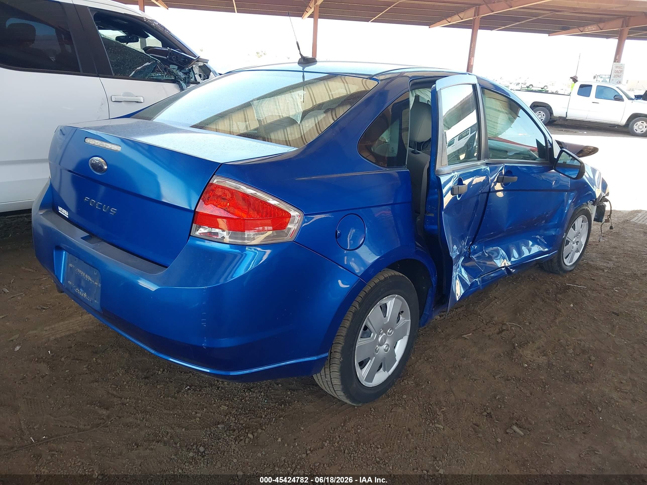 2010 Ford Focus S Blue vin: 1FAHP3EN4AW221366