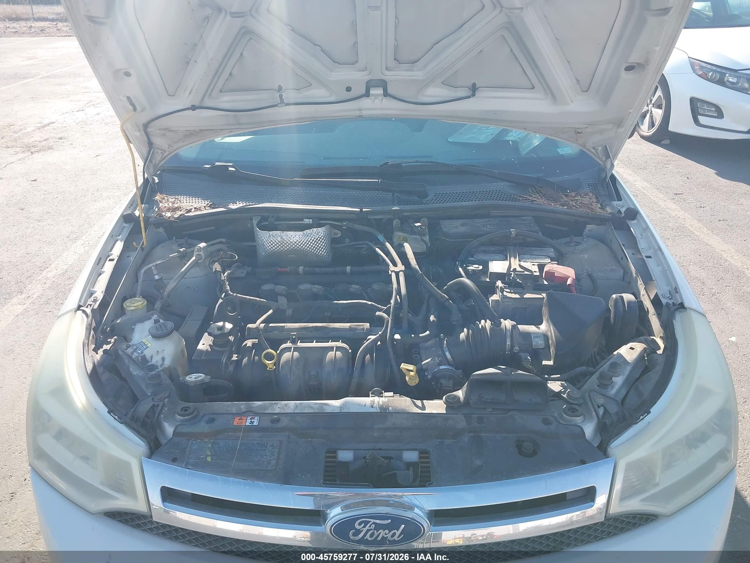 2011 Ford Focus S White vin: 1FAHP3EN6BW145294