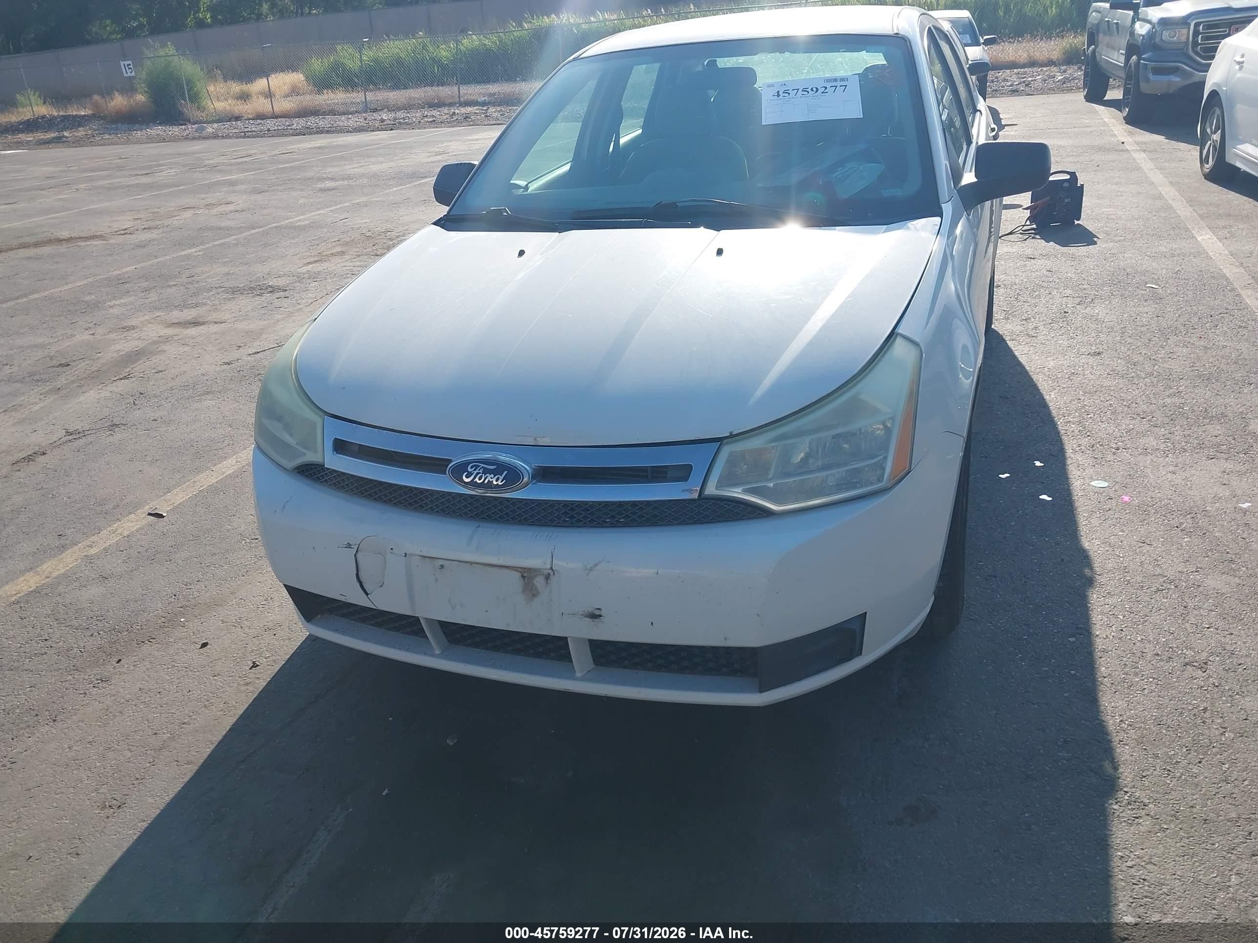 2011 Ford Focus S White vin: 1FAHP3EN6BW145294