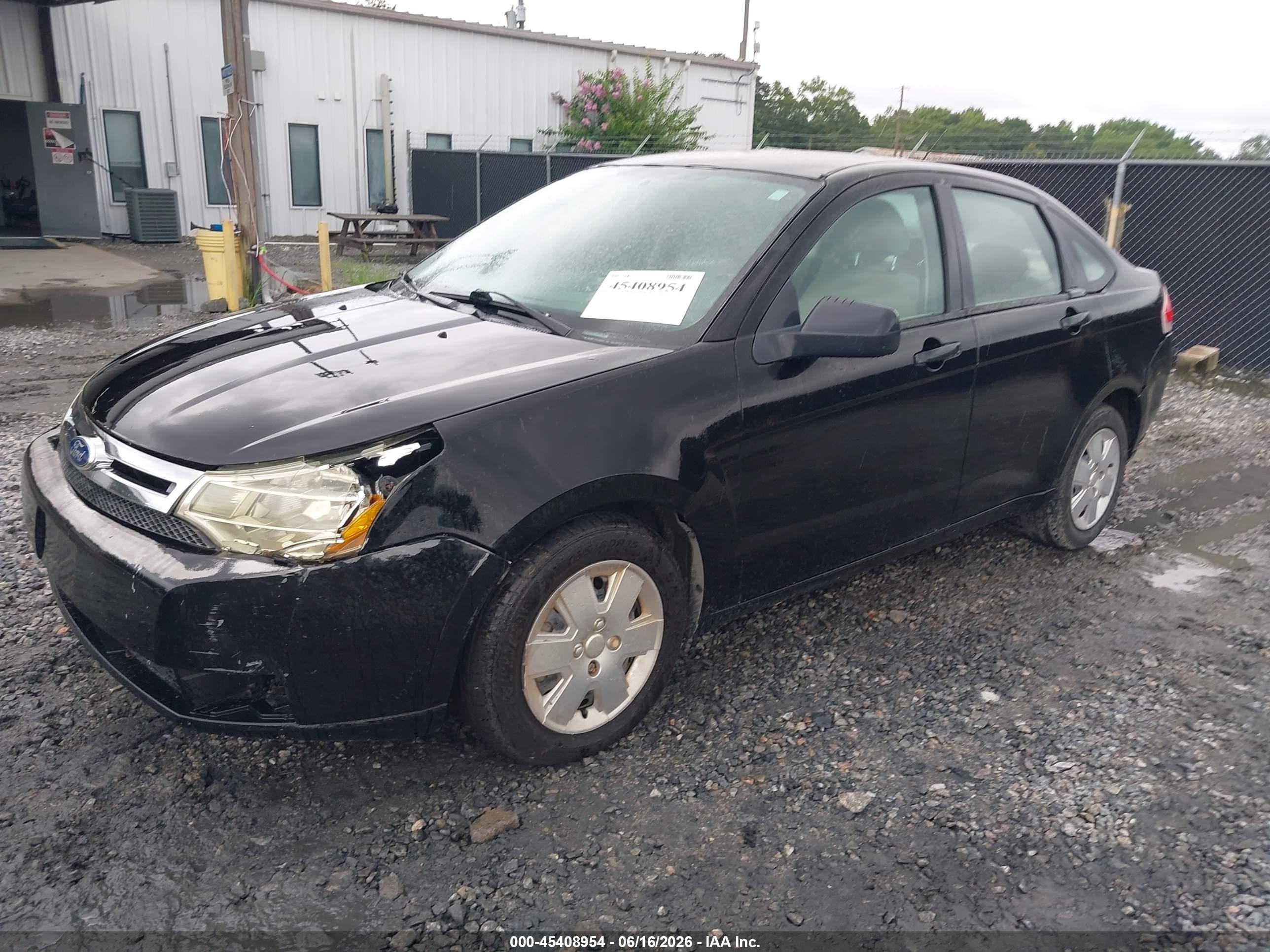 2011 Ford Focus S Black vin: 1FAHP3ENXBW173986