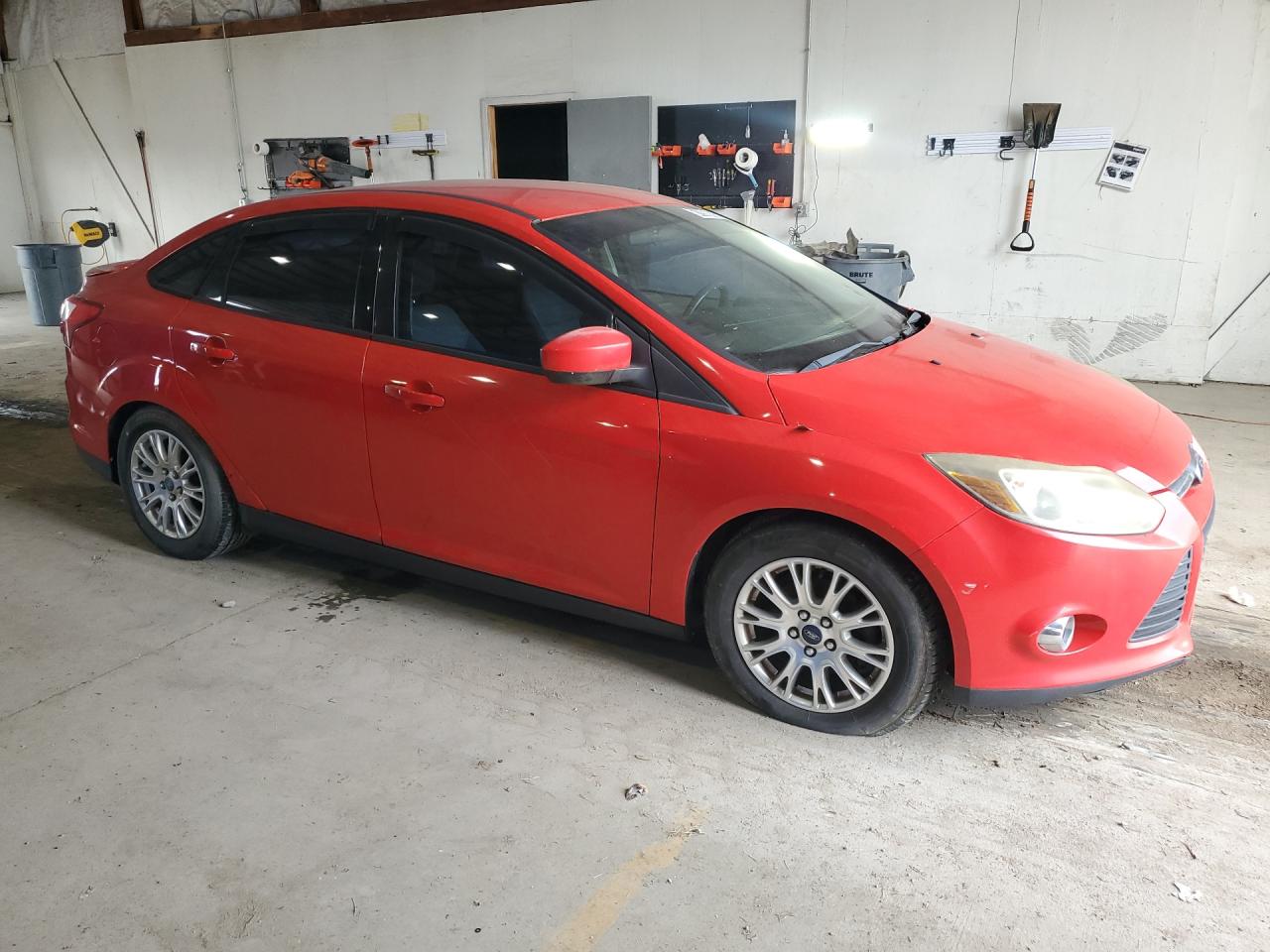 2012 Ford Focus Se Red vin: 1FAHP3F20CL123430 Damage: Right Drip Rail, Heavy Scratch, 1 To 2 Inches