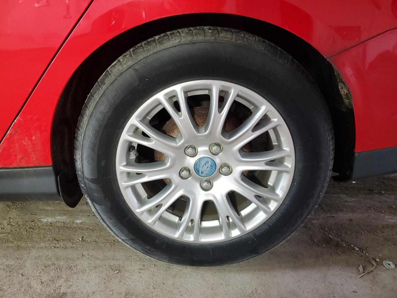 2012 Ford Focus Se Red vin: 1FAHP3F20CL123430 Damage: Left Rear Wheel, Curb Rash, 5 To 6 Inches
