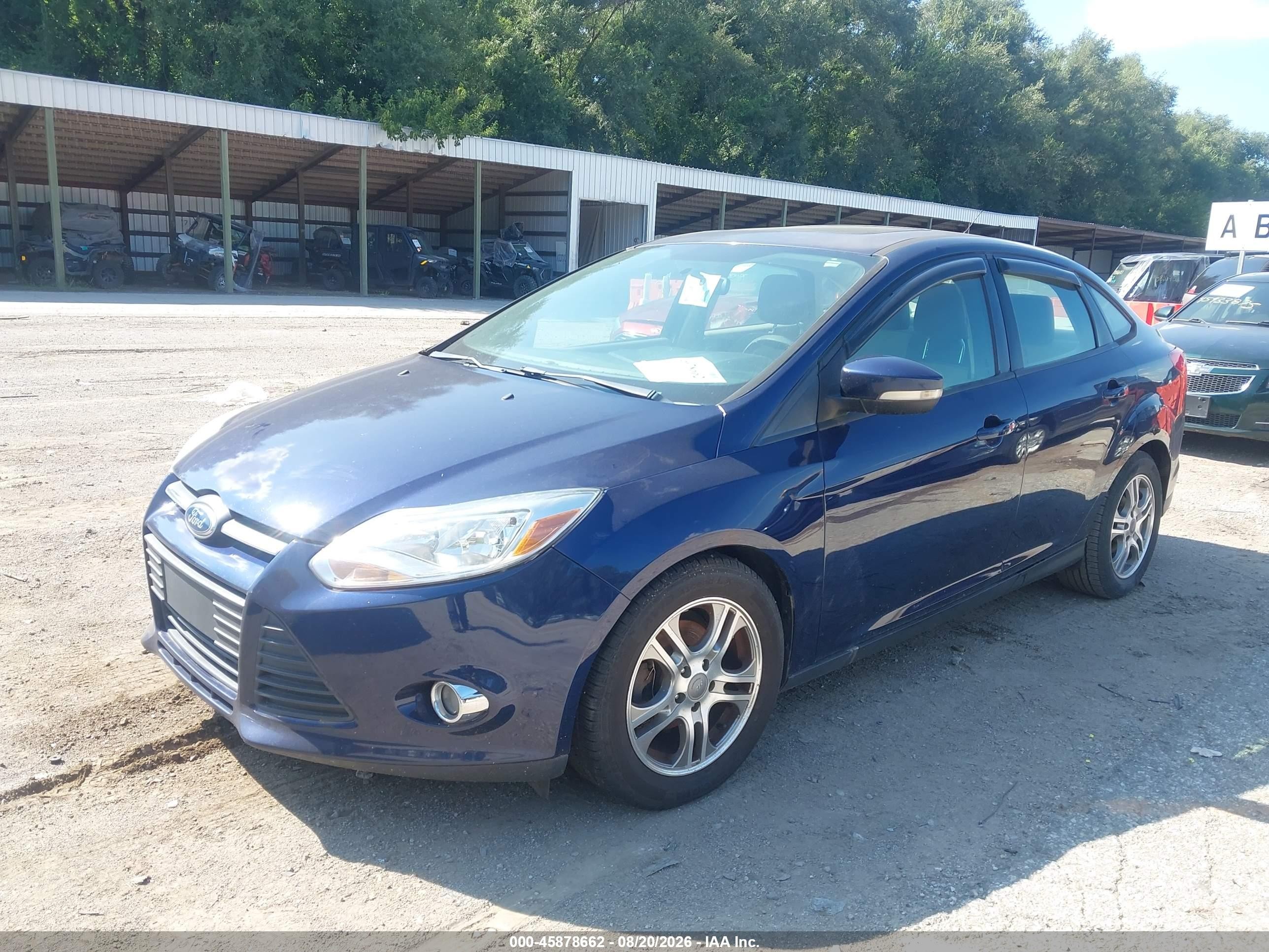 2012 Ford Focus Se Blue vin: 1FAHP3F20CL129907