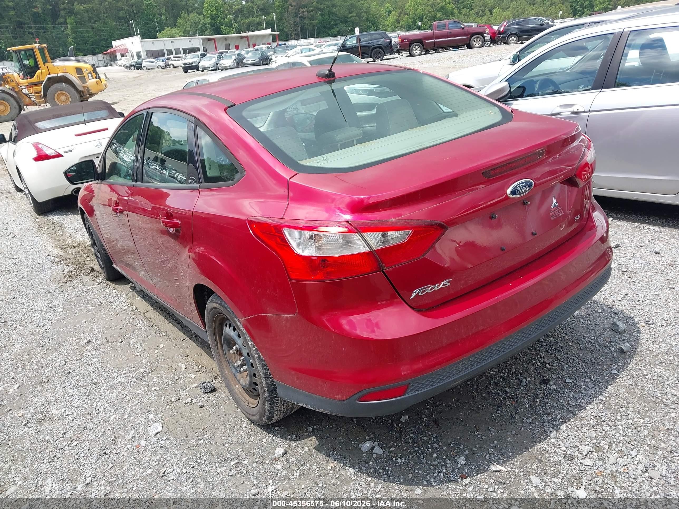 2012 Ford Focus Se Red vin: 1FAHP3F20CL160347