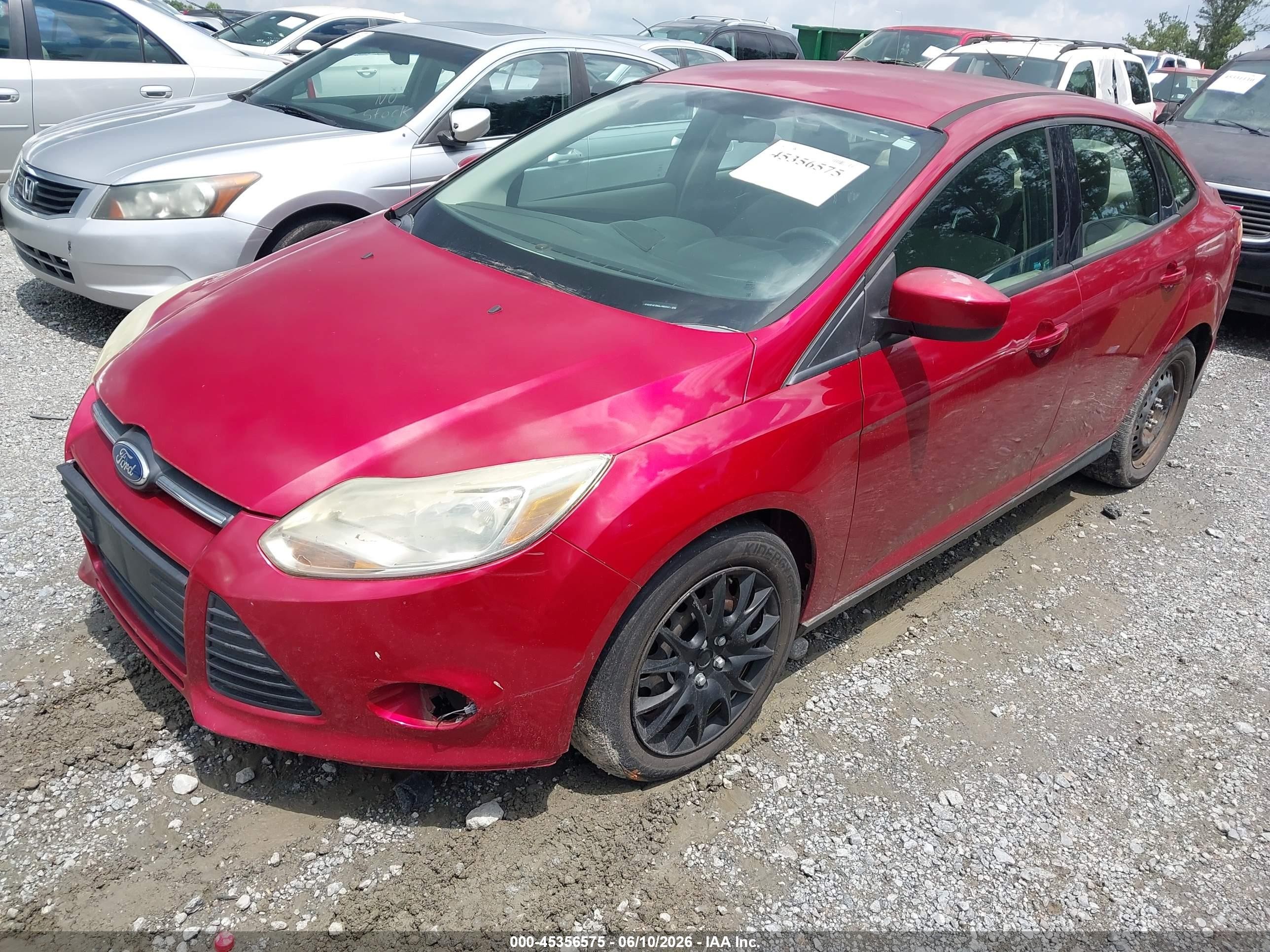 2012 Ford Focus Se Red vin: 1FAHP3F20CL160347