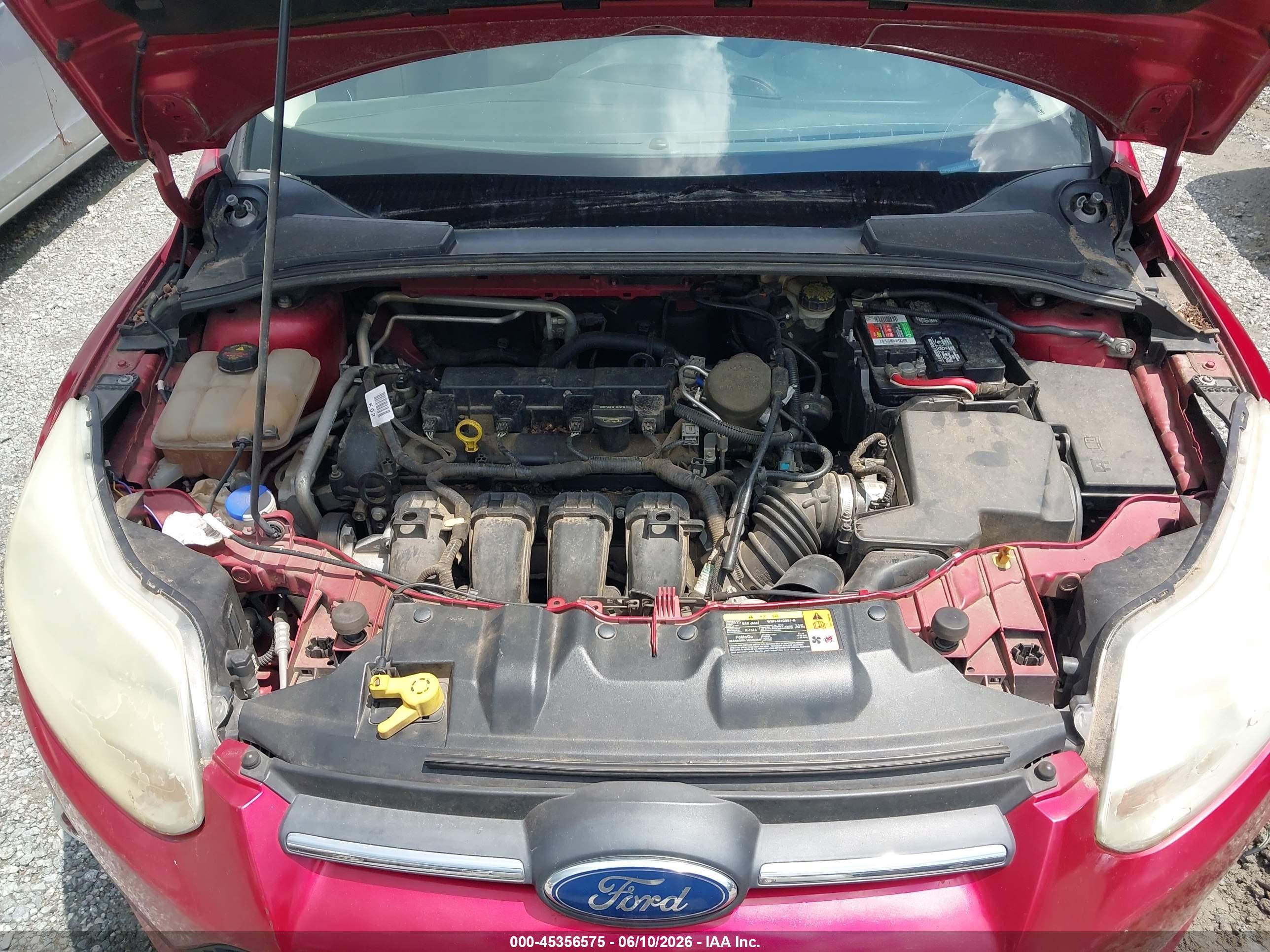 2012 Ford Focus Se Red vin: 1FAHP3F20CL160347