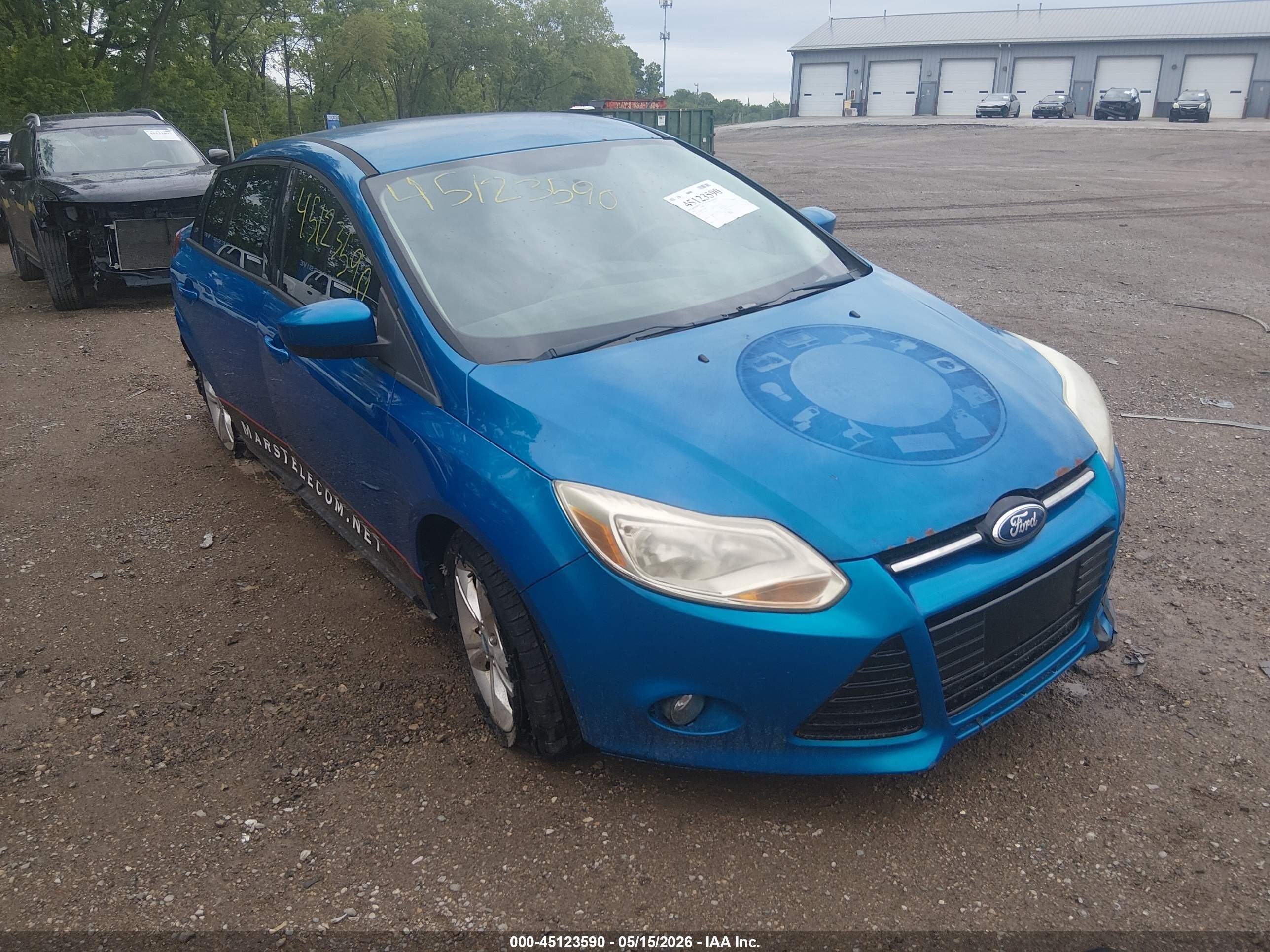 2012 Ford Focus Se Blue vin: 1FAHP3F20CL187919