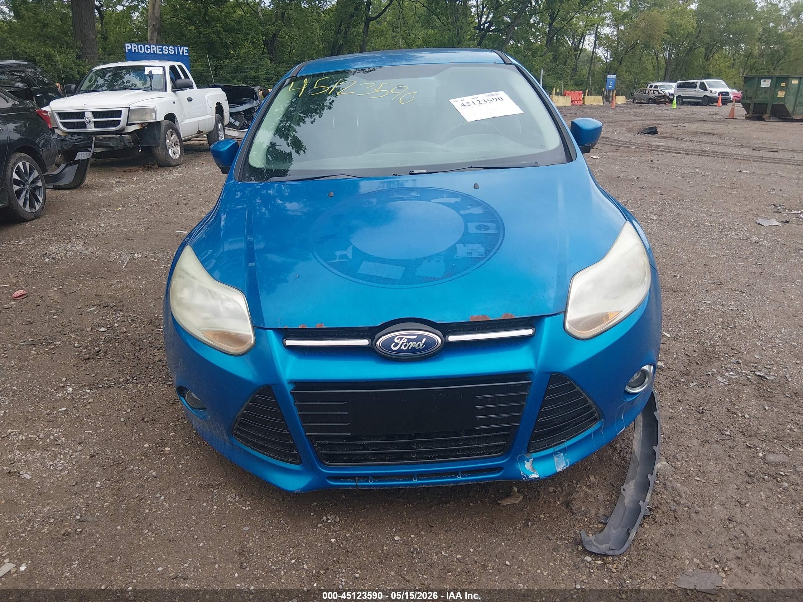 2012 Ford Focus Se Blue vin: 1FAHP3F20CL187919