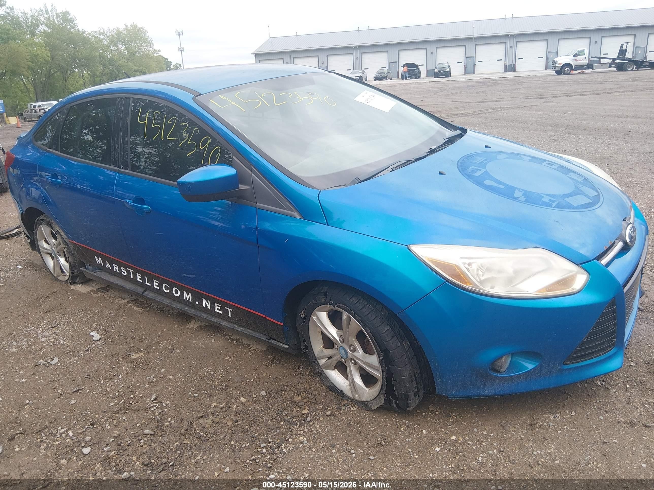 2012 Ford Focus Se Blue vin: 1FAHP3F20CL187919