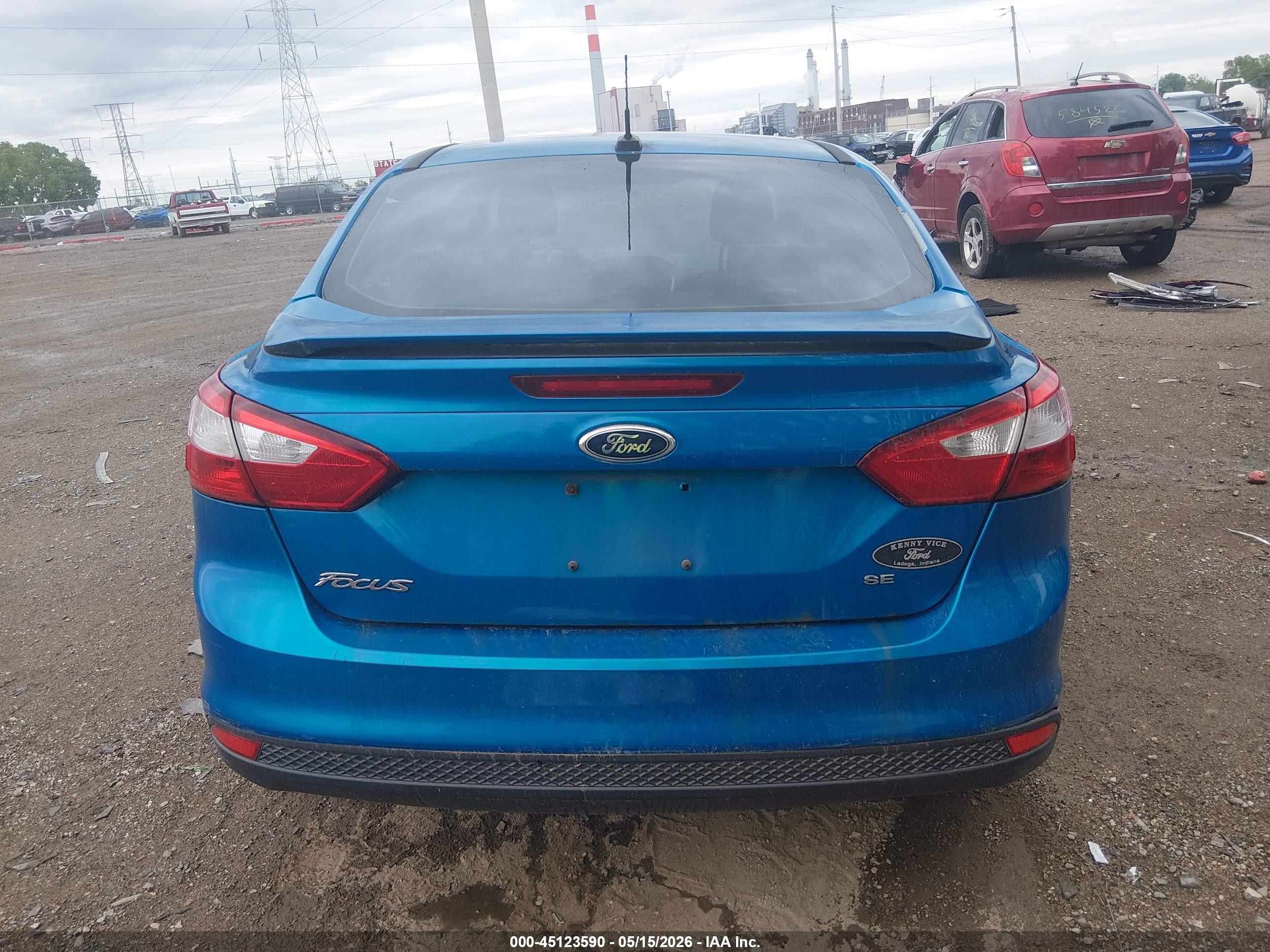 2012 Ford Focus Se Blue vin: 1FAHP3F20CL187919