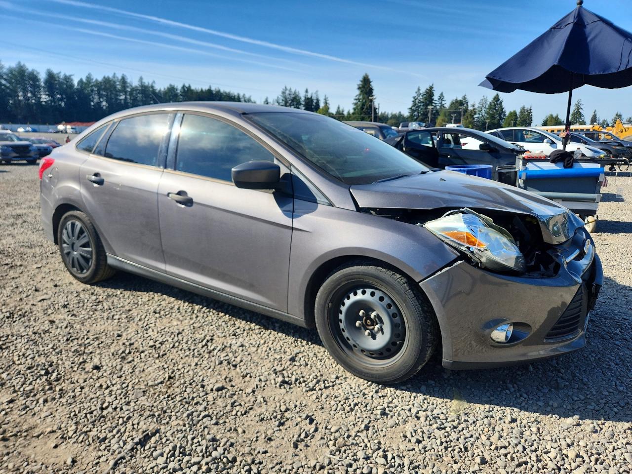 2012 Ford Focus Se Gray vin: 1FAHP3F20CL237606